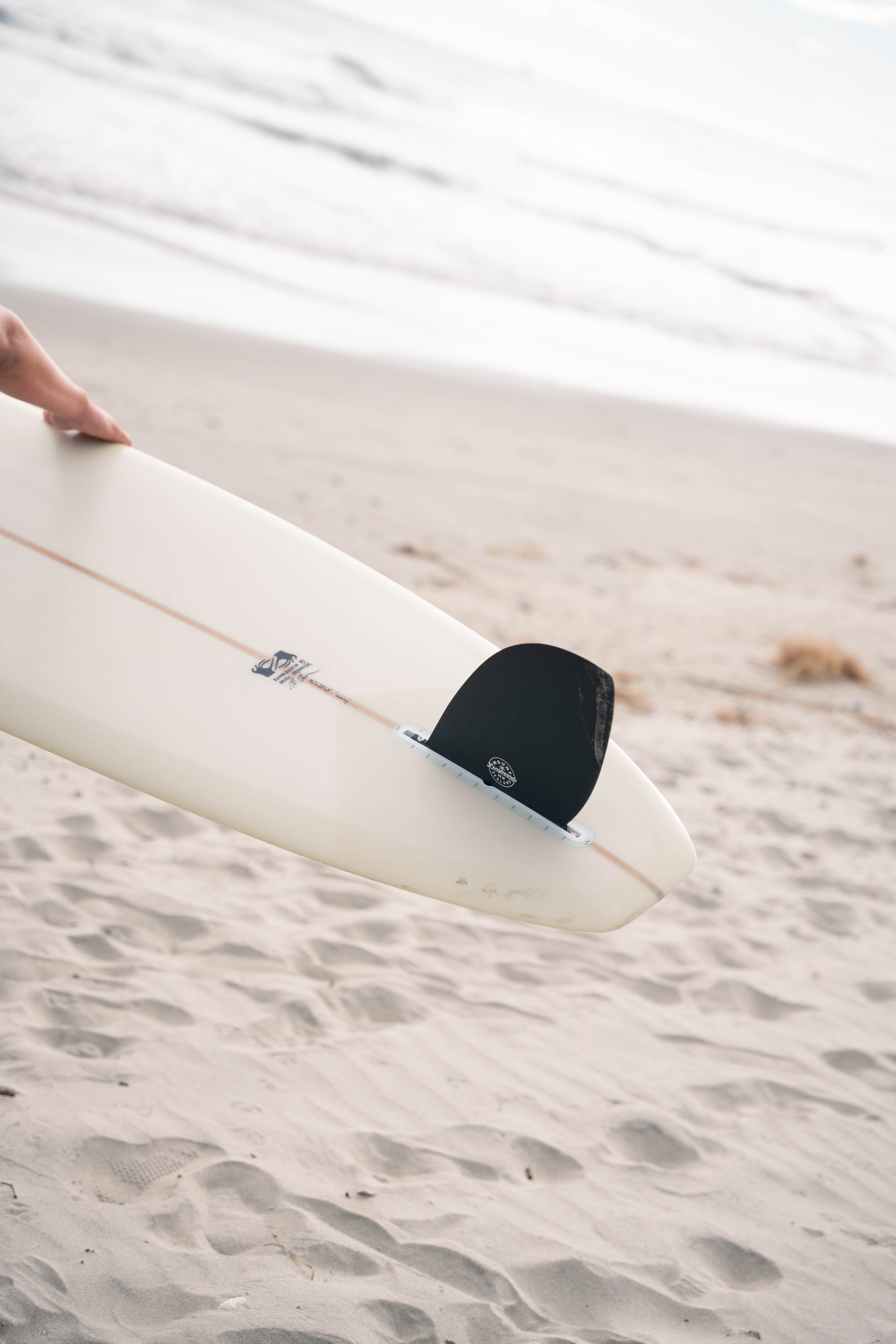 1965 Big Fat D Fin - Kona Black - Mount Longboards