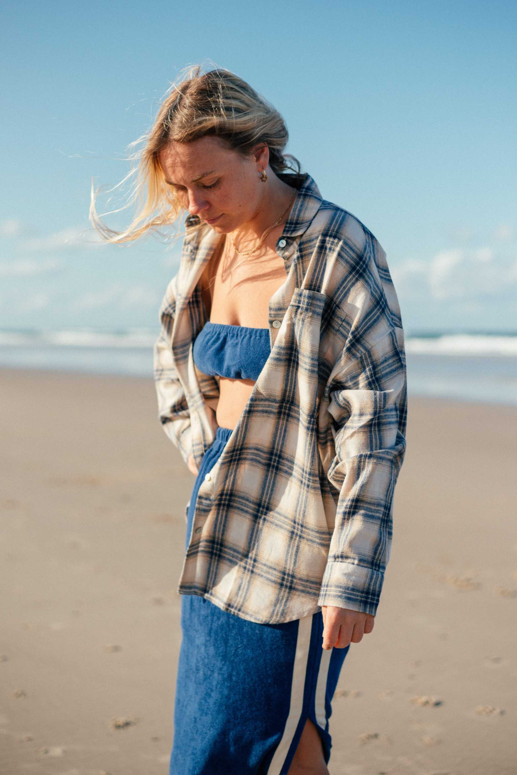 Atmosea Flannel Shirt - Blue - Mount Longboards