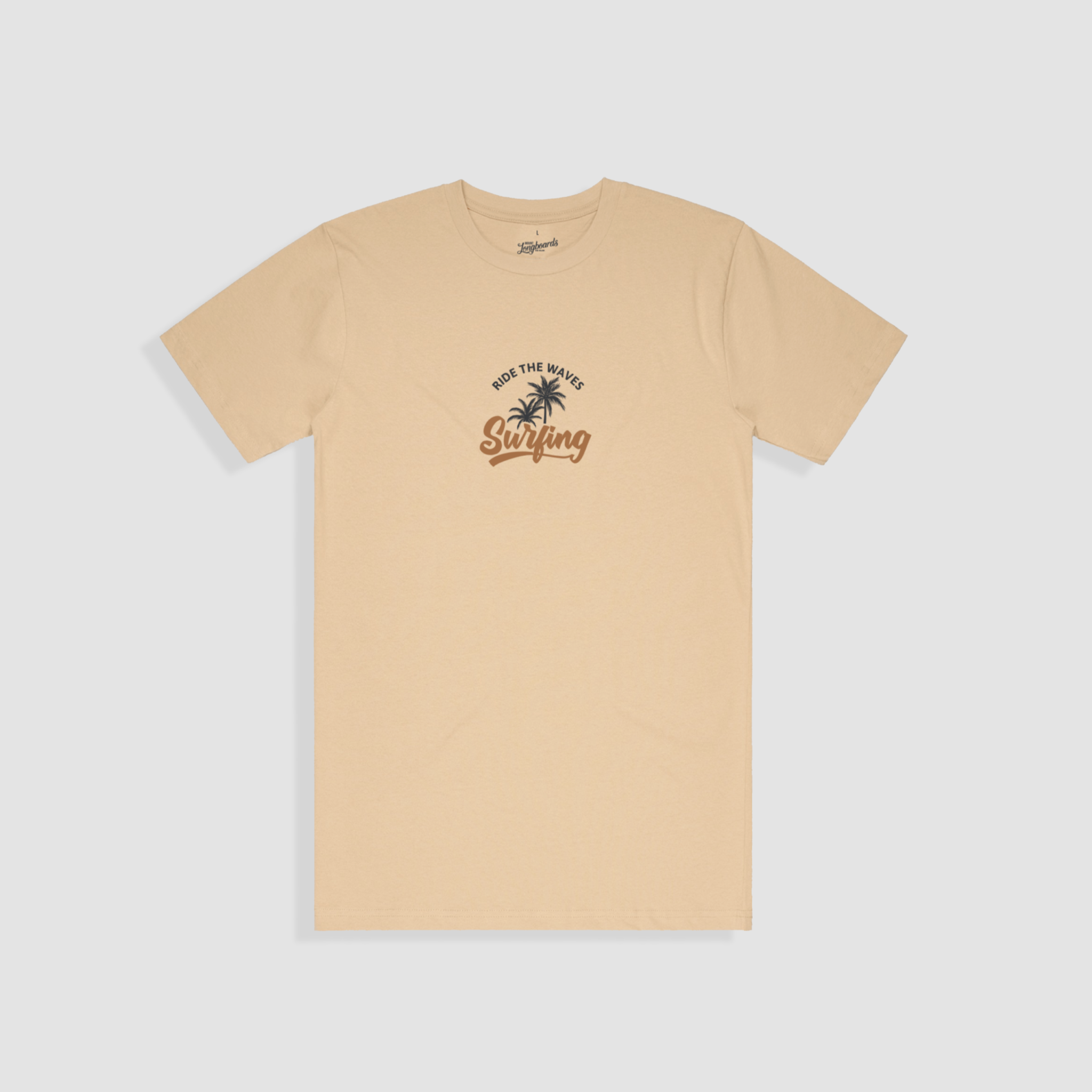 Heritage Logo Tee - Sand - Mount Longboards