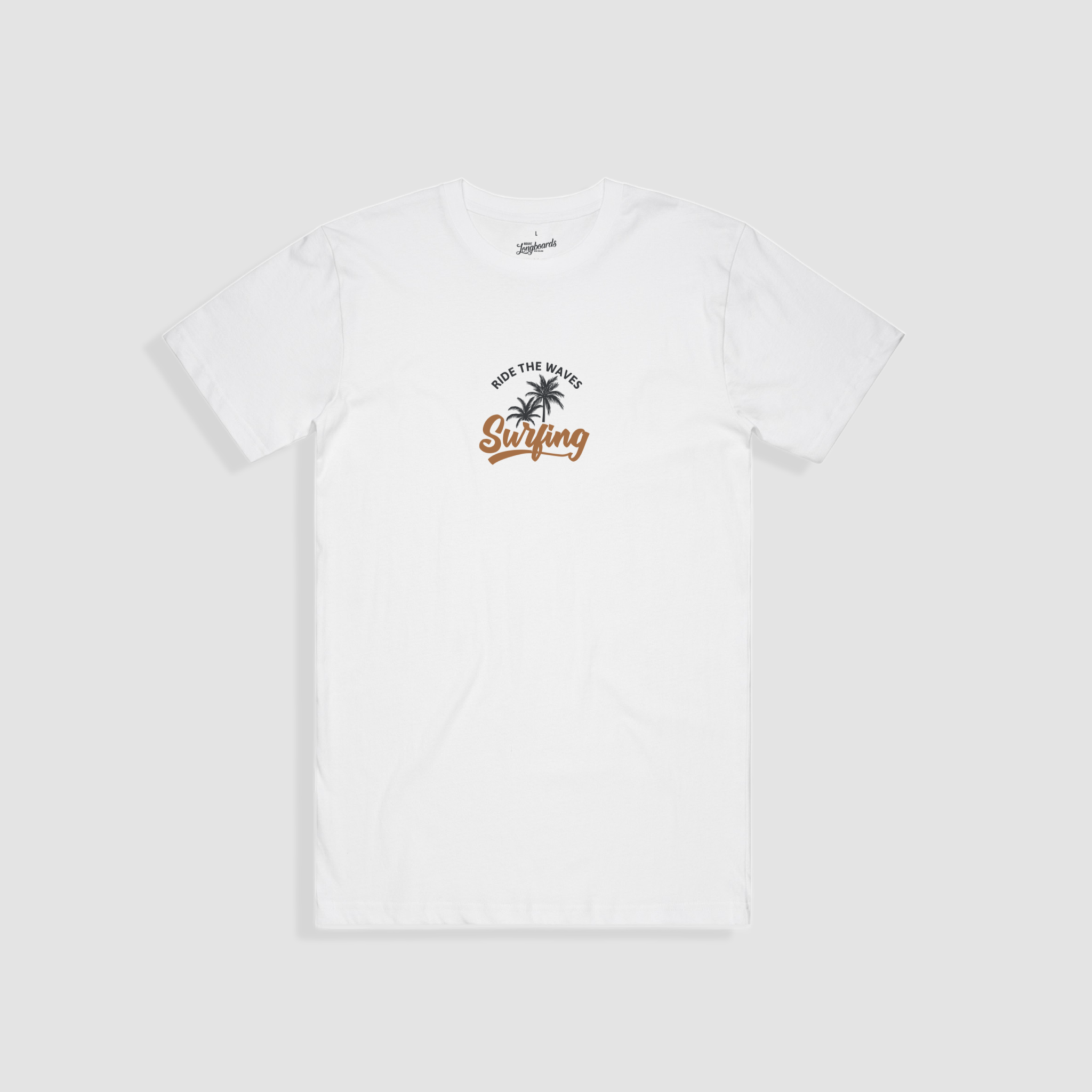 Heritage Logo Tee - White - Mount Longboards