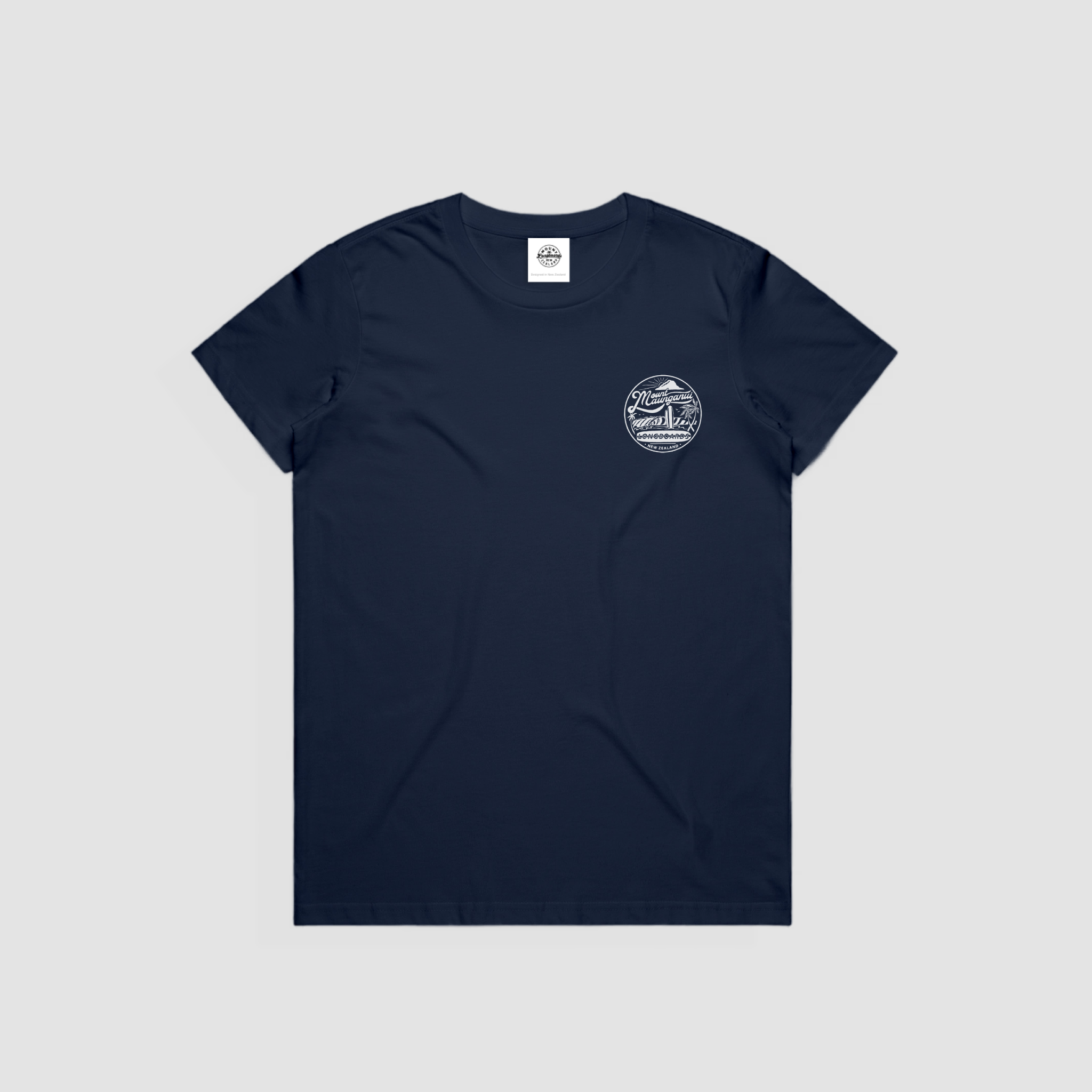 Mount Retro Women's Tee - Navy - Mount Longboards