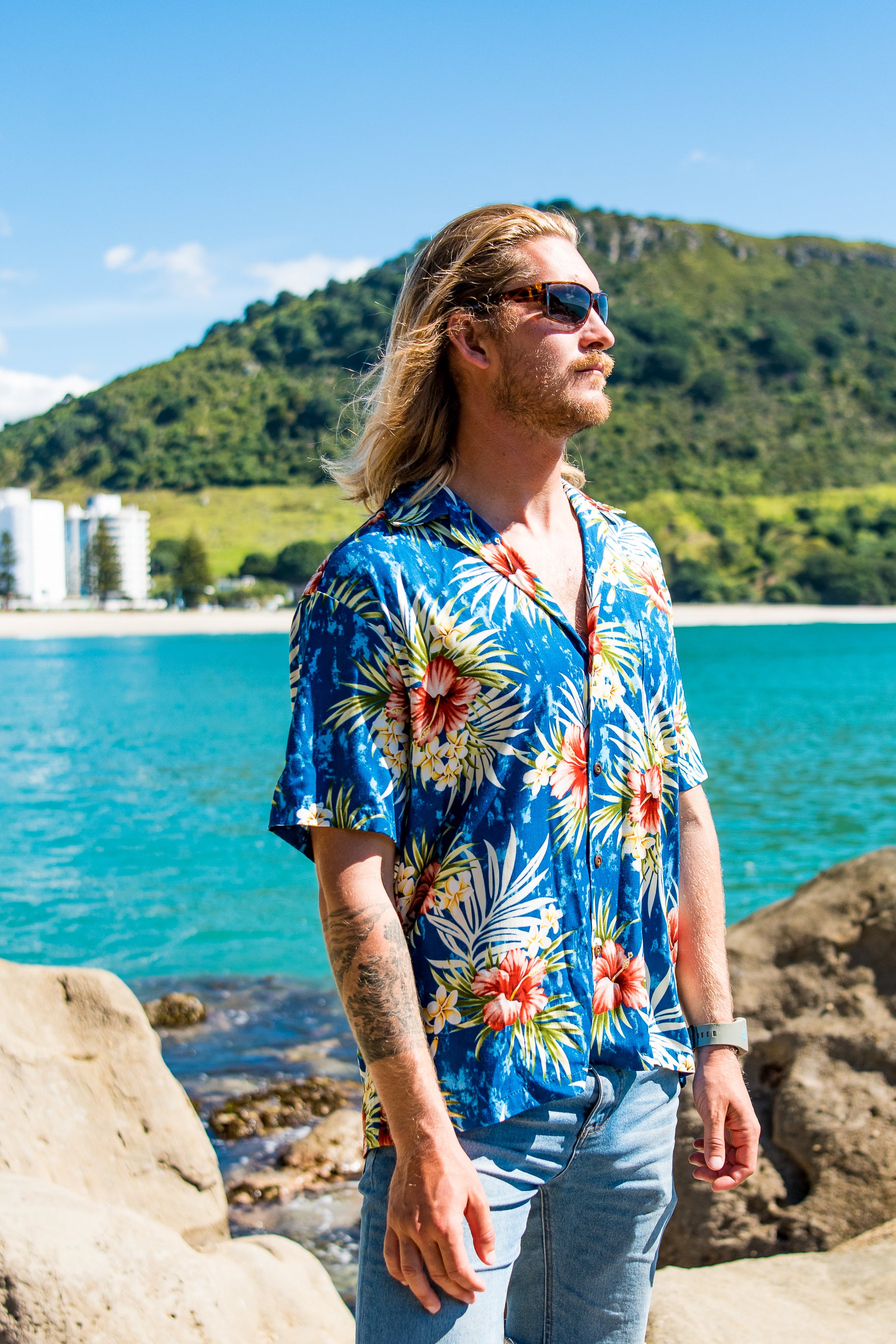 Blue Hawaiian Longboards Shirt - Mount Longboards