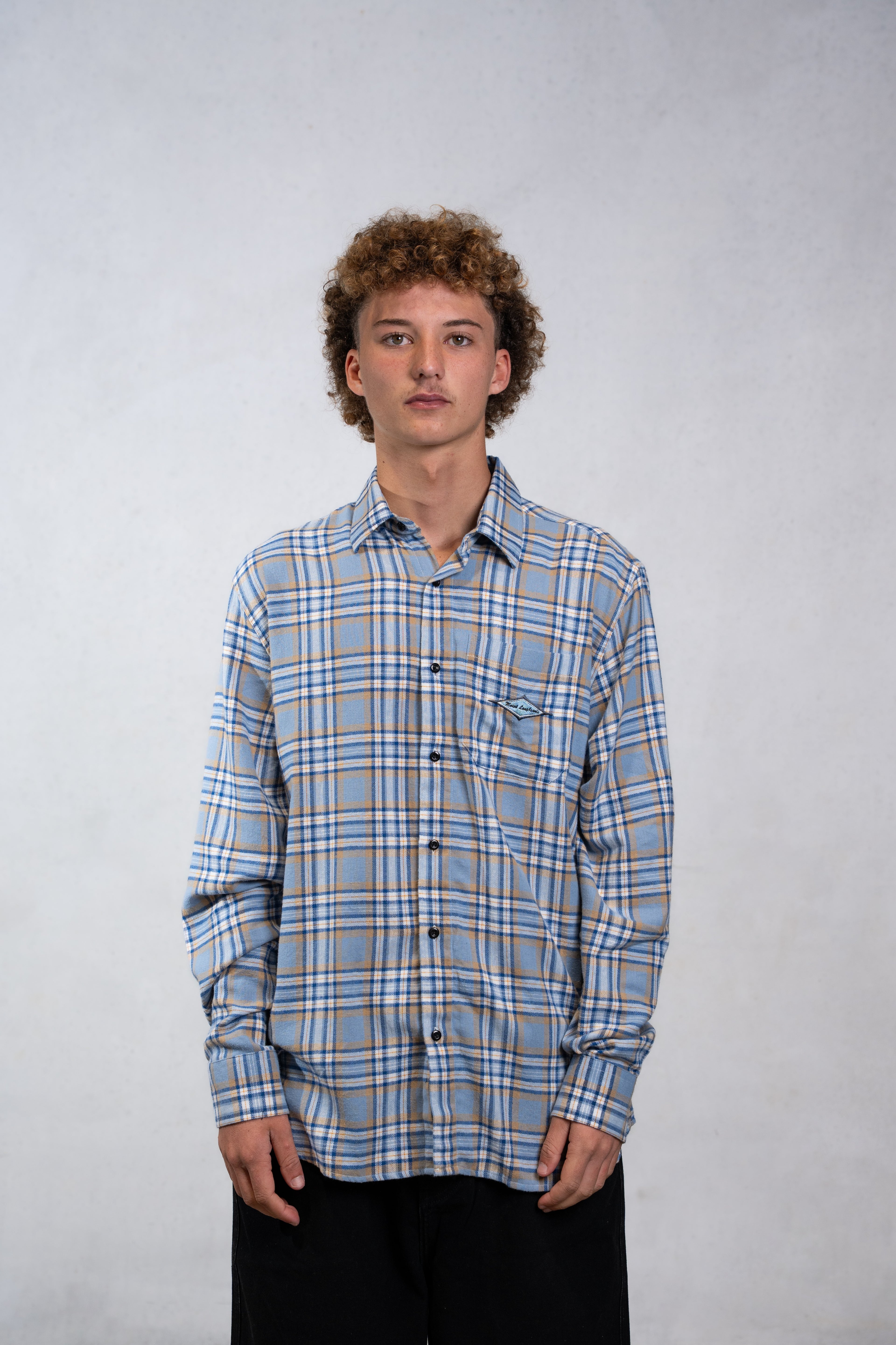 Blue Plaid Flannel Shirt - Mount Longboards