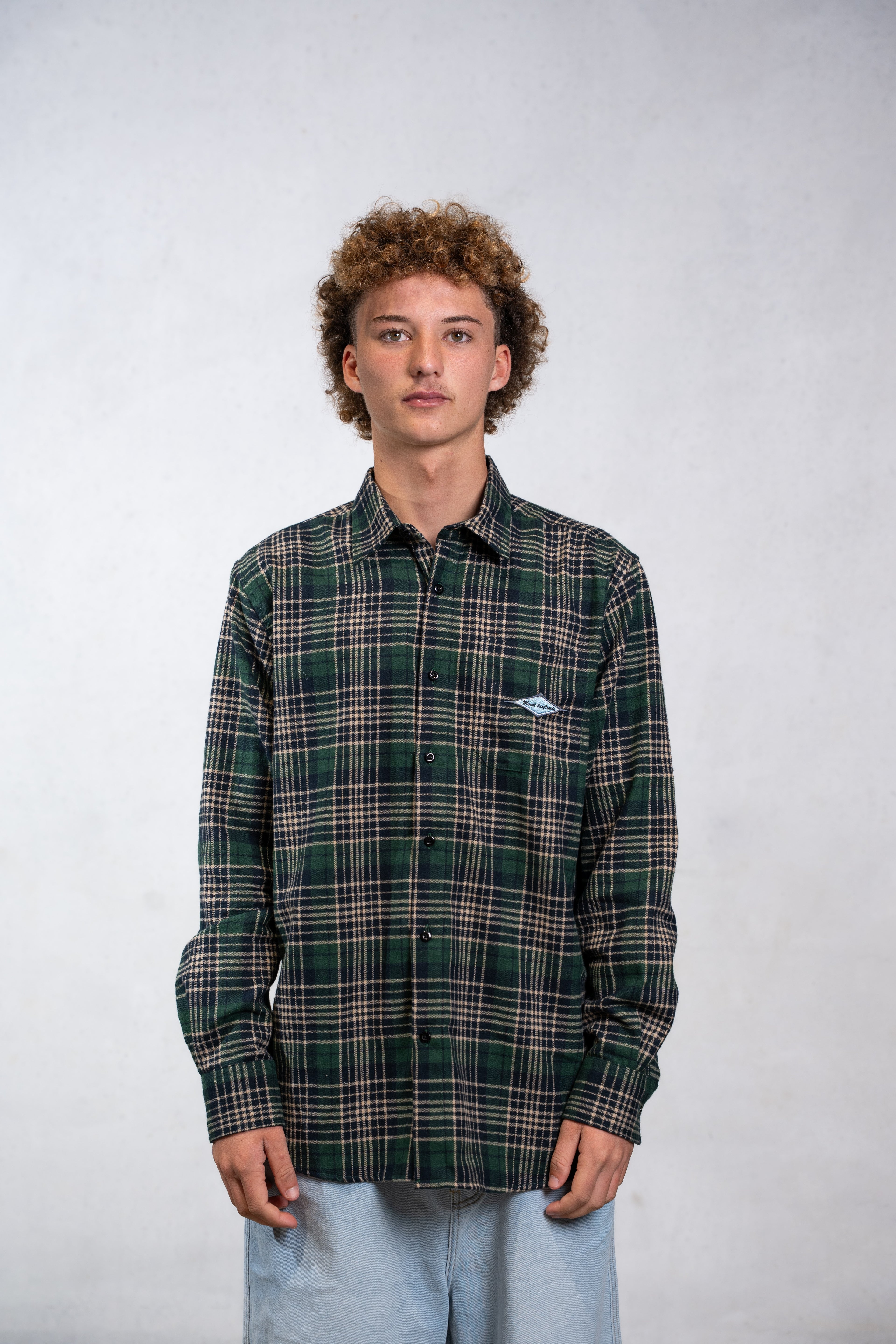 Green Plaid Flannel Shirt - Mount Longboards