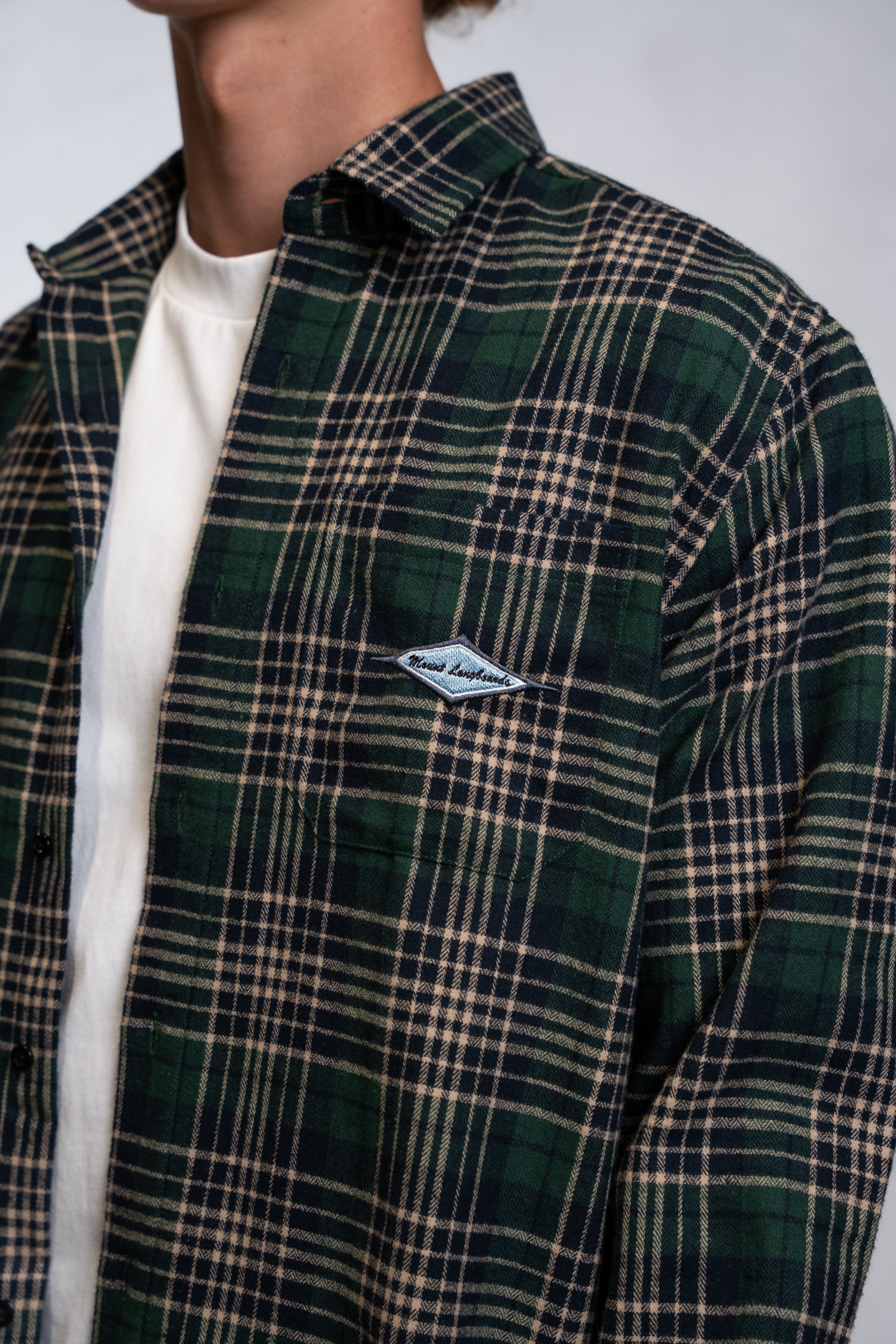 Green Plaid Flannel Shirt - Mount Longboards