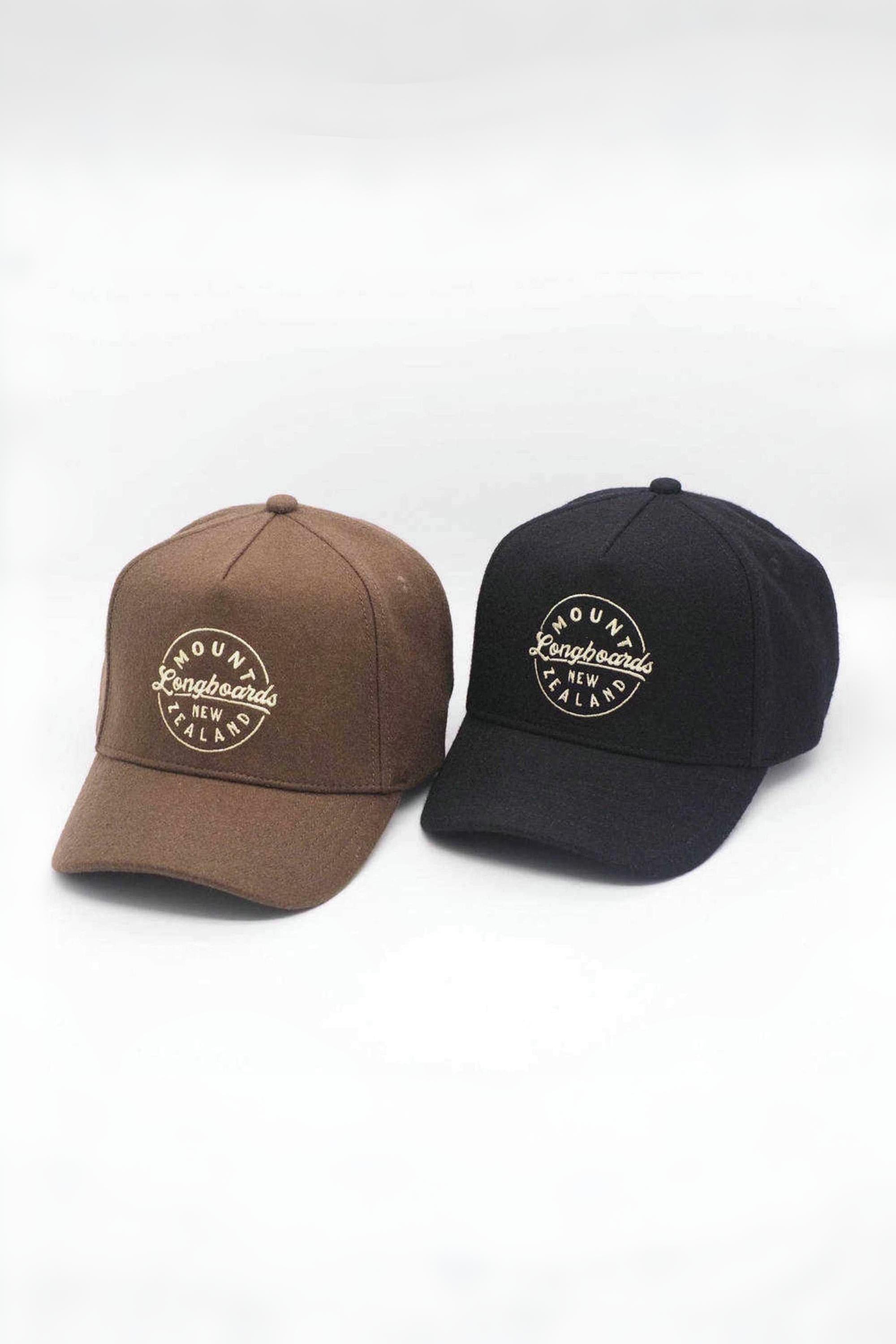 Heritage Wool Cap - Black - Mount Longboards