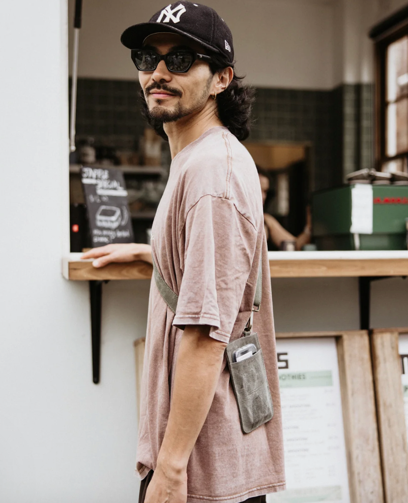 Land of Mates Phone Bag | Upcycled Khaki - Mount Longboards