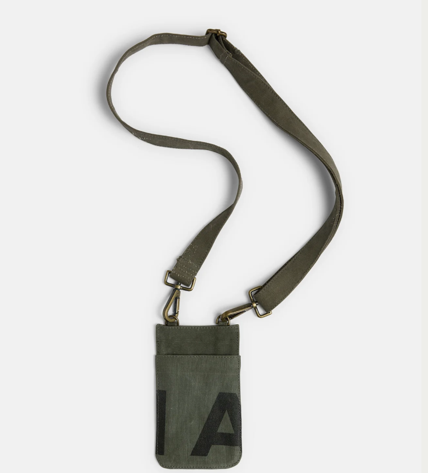 Land of Mates Phone Bag | Upcycled Khaki - Mount Longboards