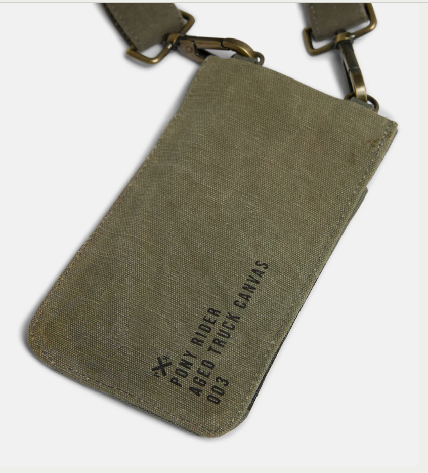 Land of Mates Phone Bag | Upcycled Khaki - Mount Longboards
