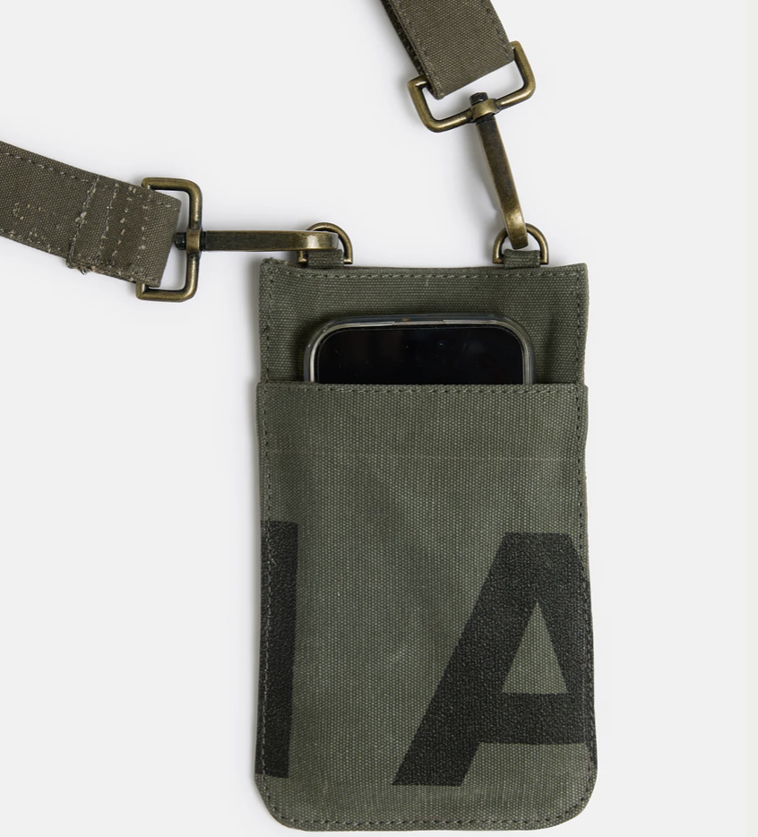 Land of Mates Phone Bag | Upcycled Khaki - Mount Longboards