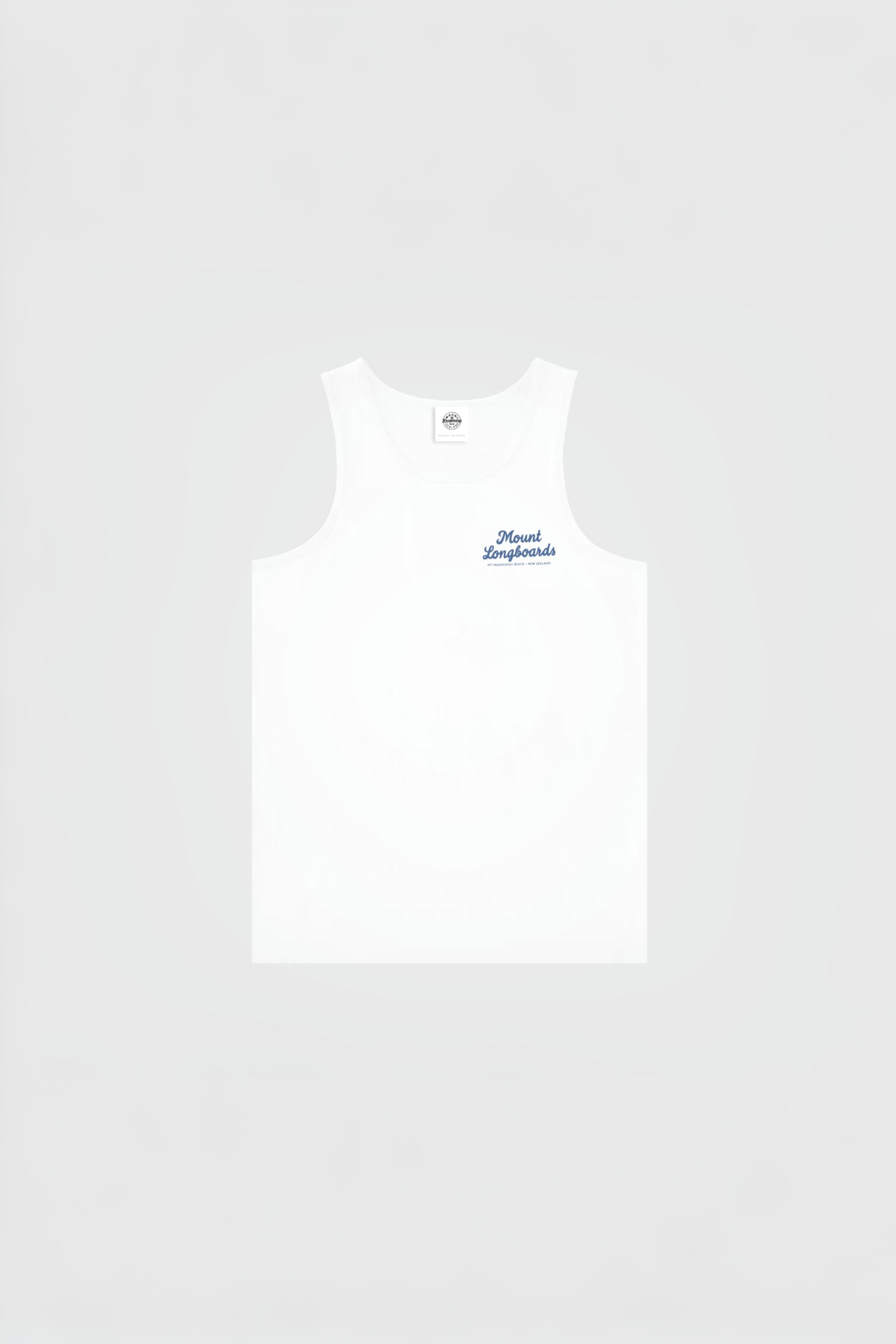 Longboards Store Singlet - White - Mount Longboards
