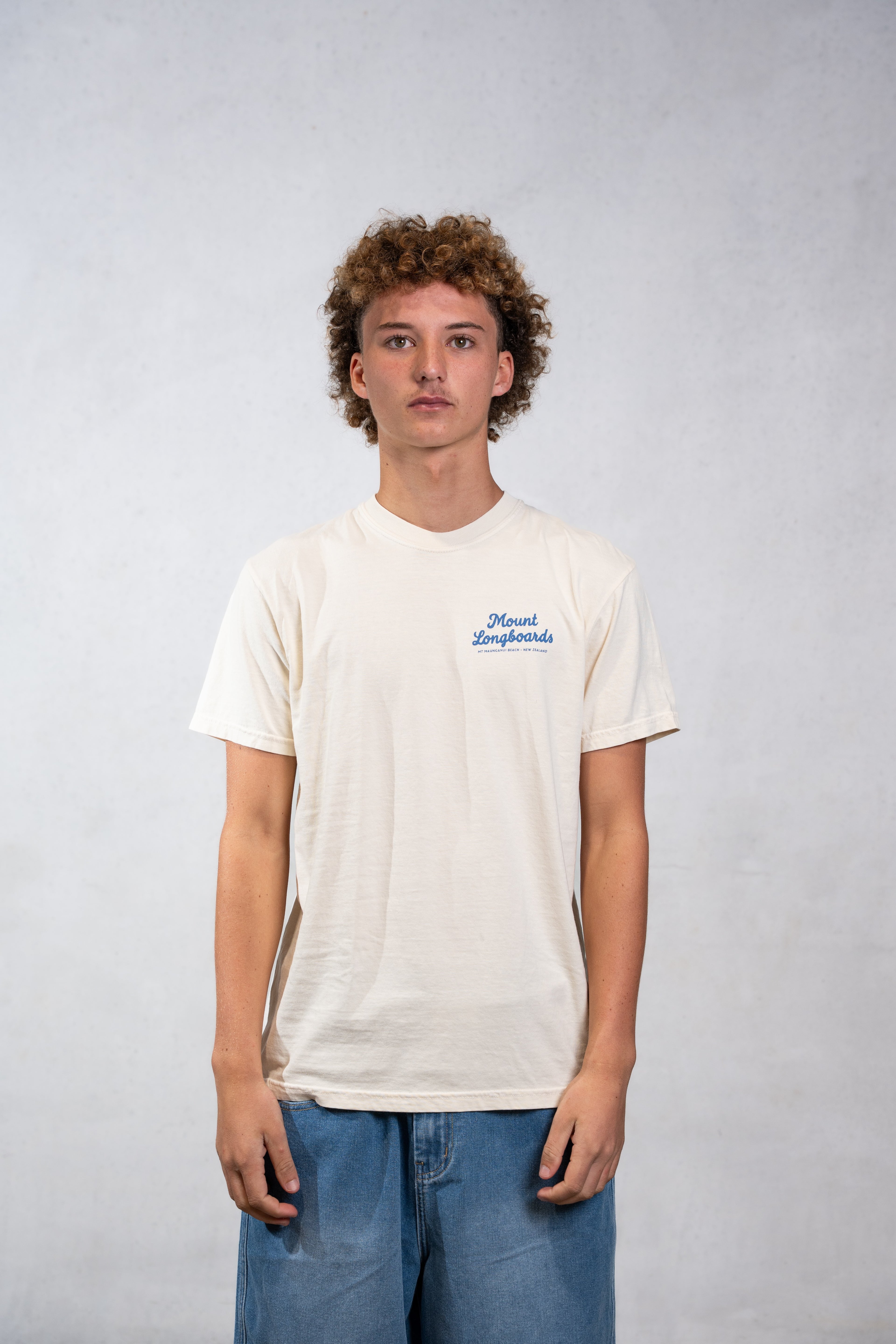 Longboards Store Tee - Natural - Mount Longboards