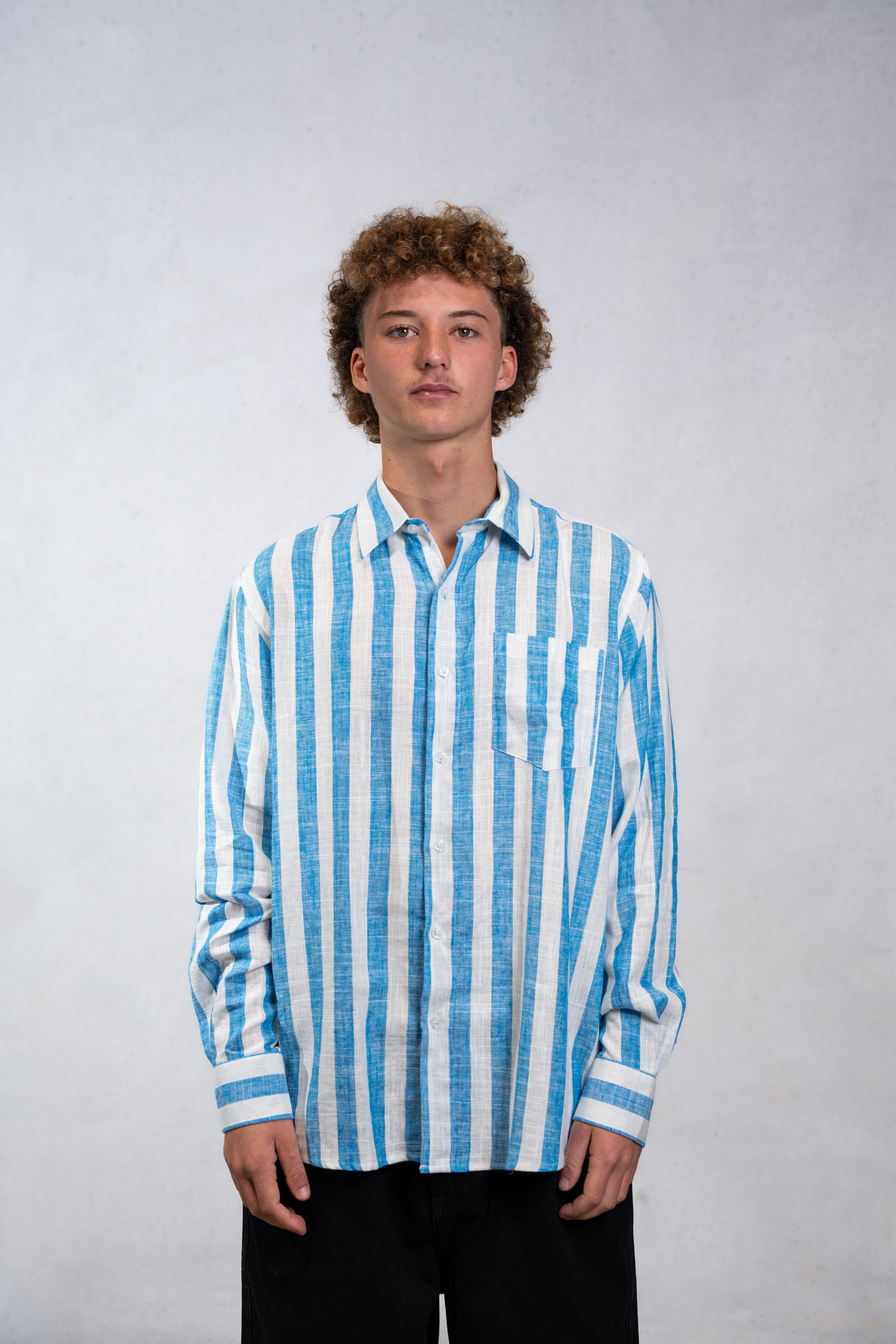 Men’s Beach Shirt - Hawaiian Blue - Mount Longboards