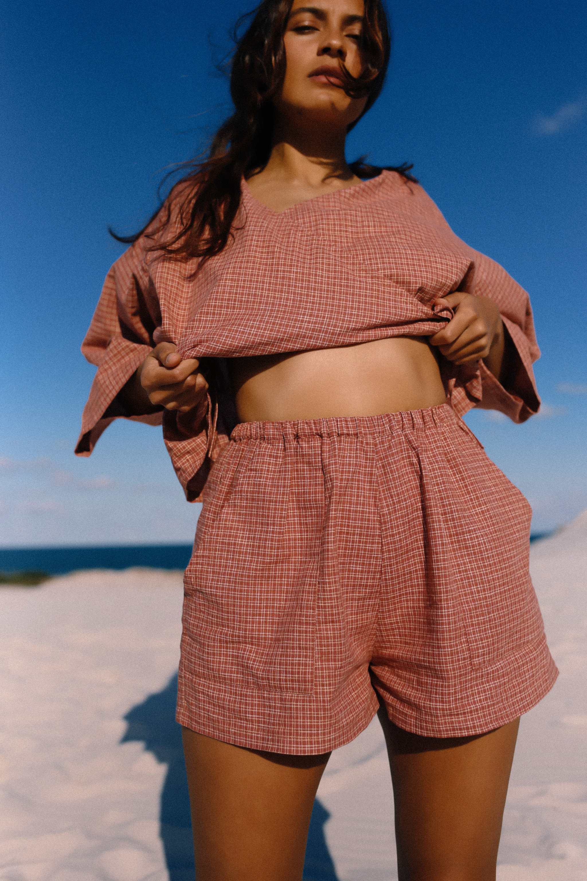 Mia Wrap Top - Picnic Hemp - Mount Longboards