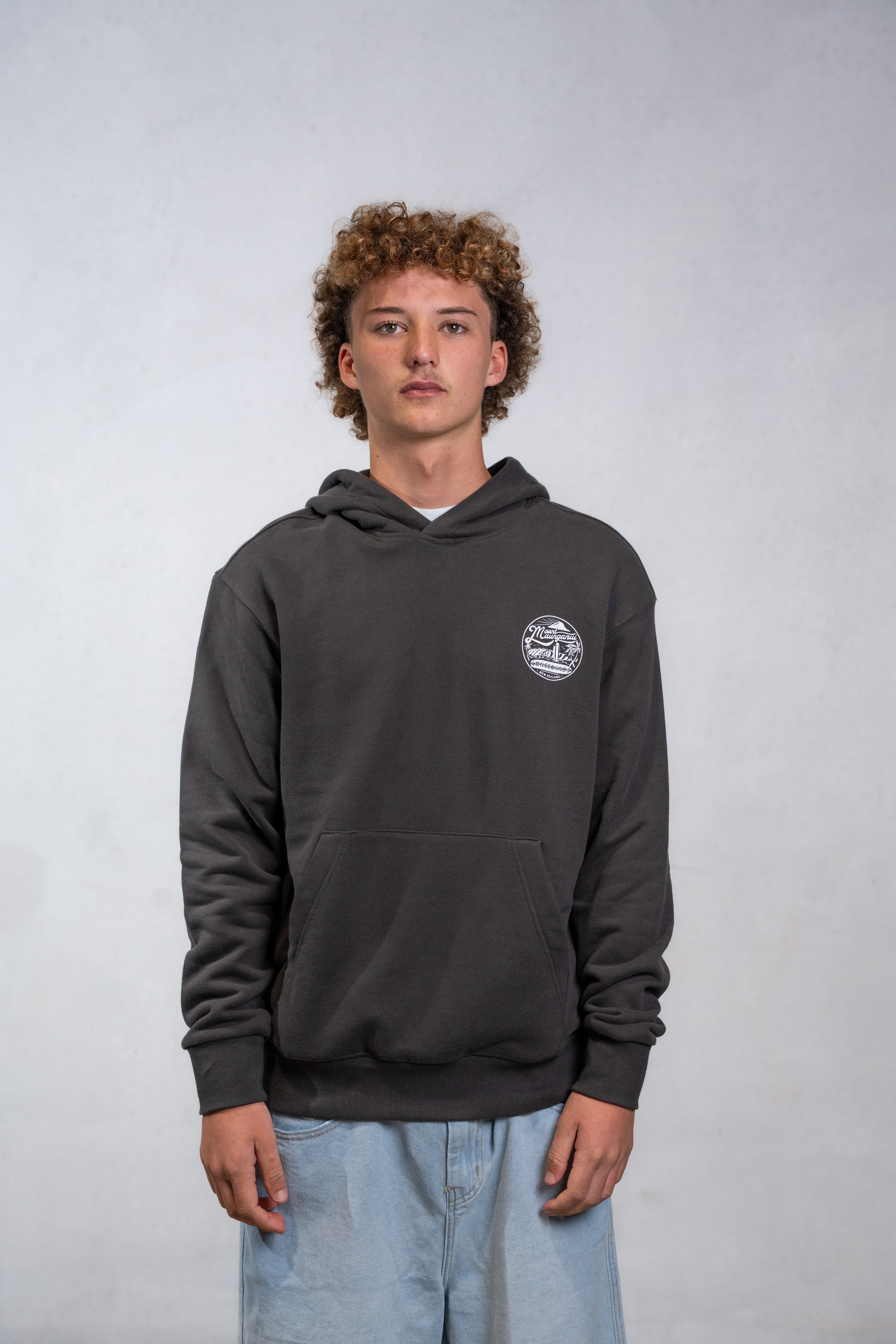 Mount Retro Hoodie - Washed Grey - Mount Longboards