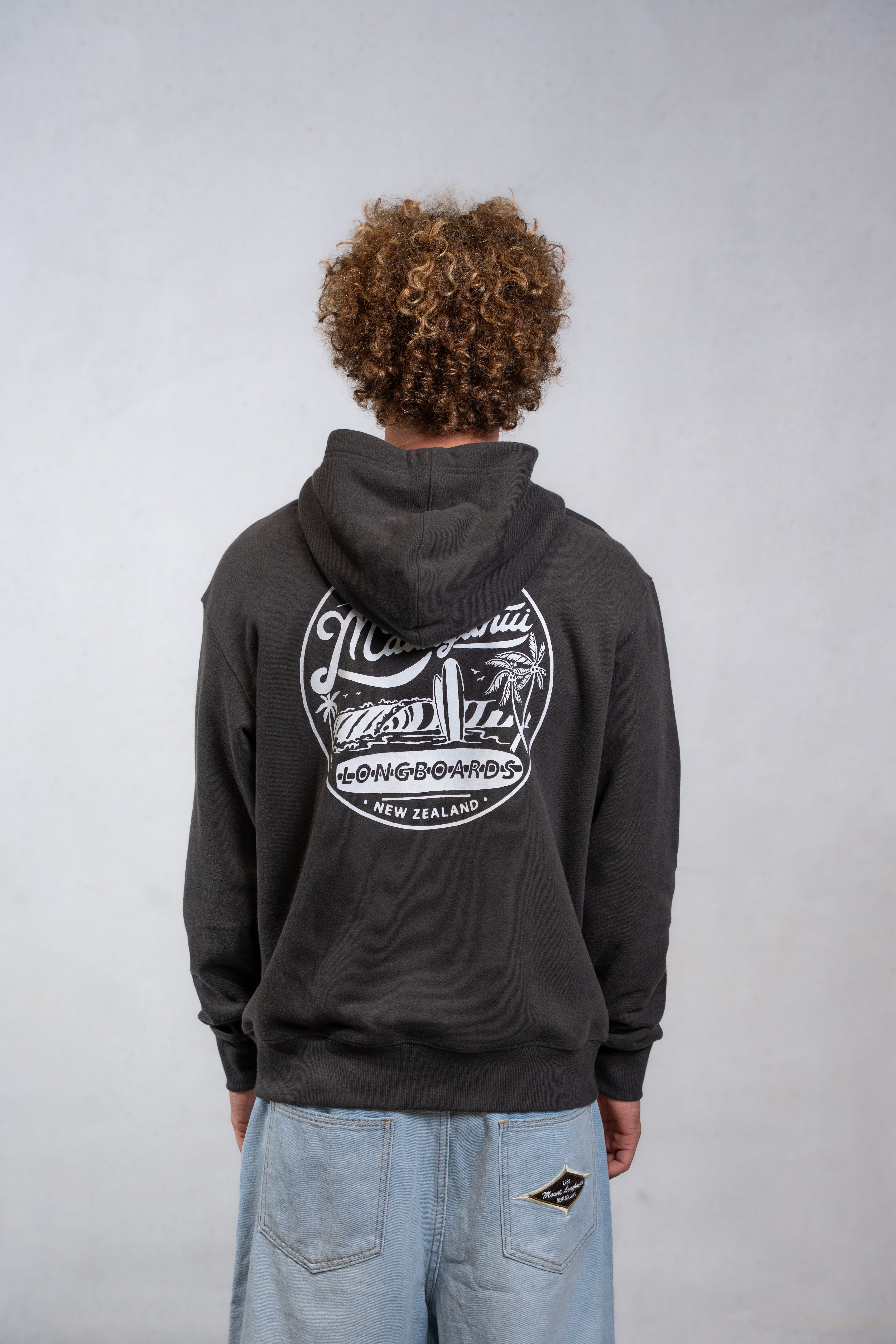 Mount Retro Hoodie - Washed Grey - Mount Longboards