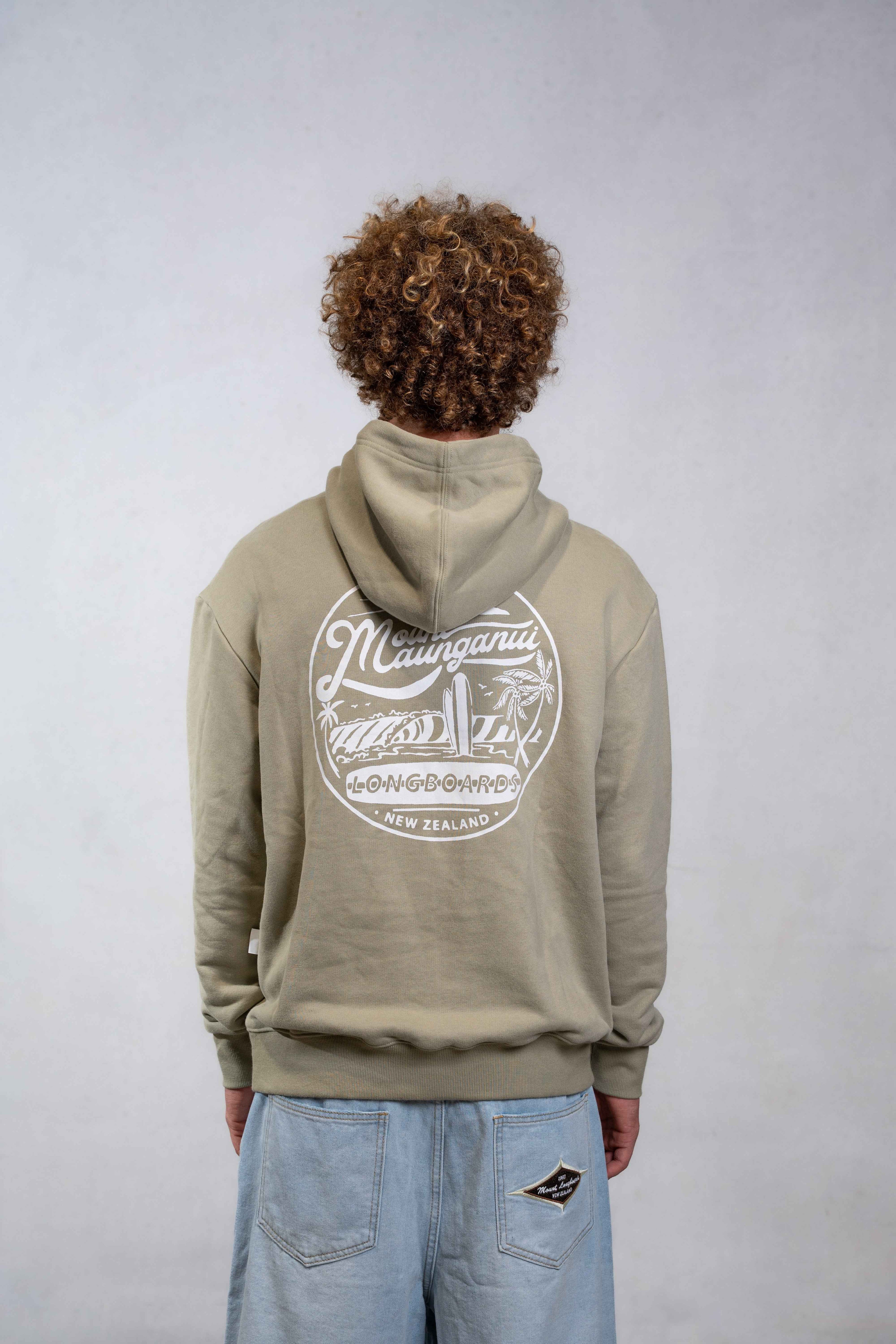 Mount Retro Hoodie - Washed Olive - Mount Longboards