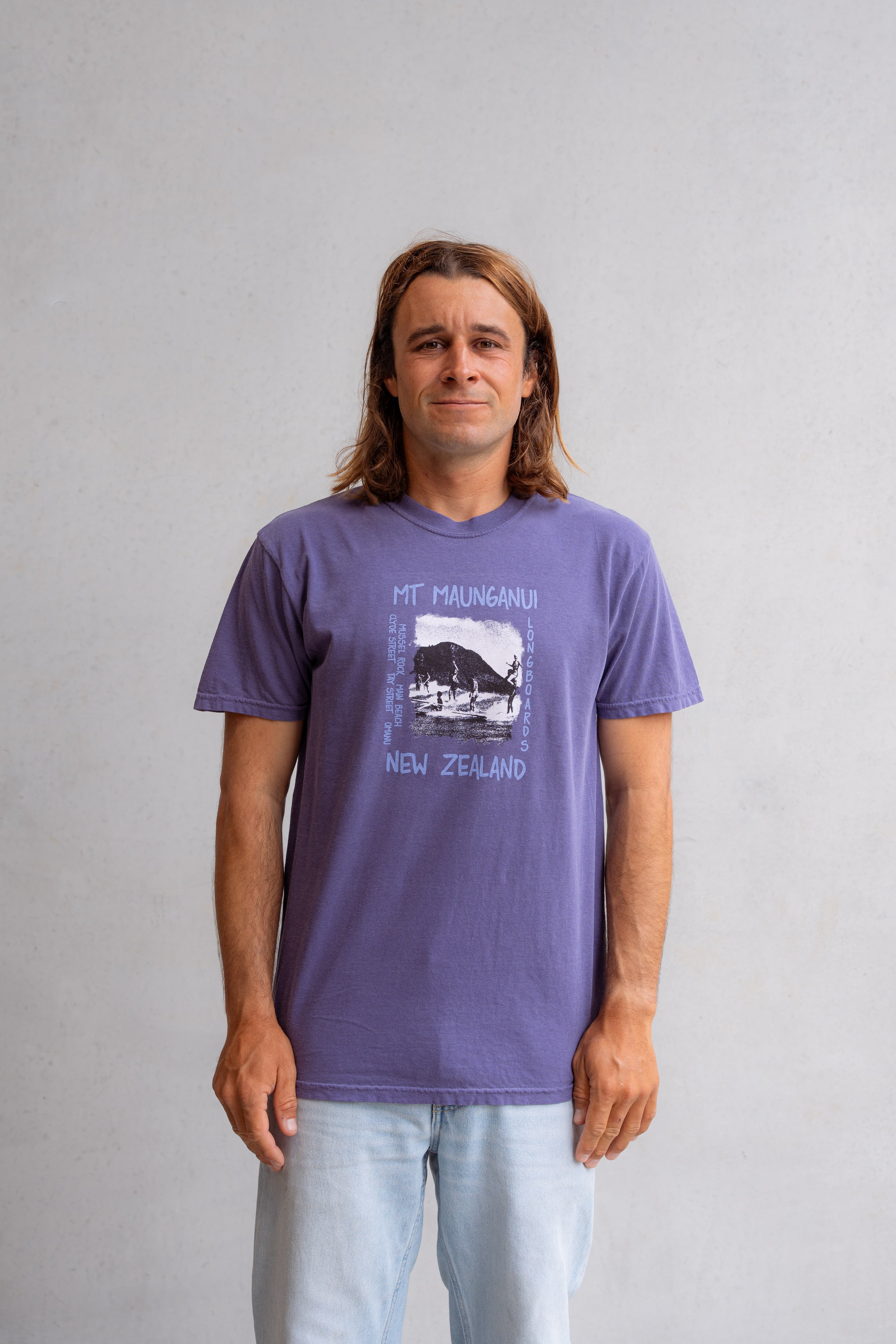 Mounties Tee - Grape - Mount Longboards