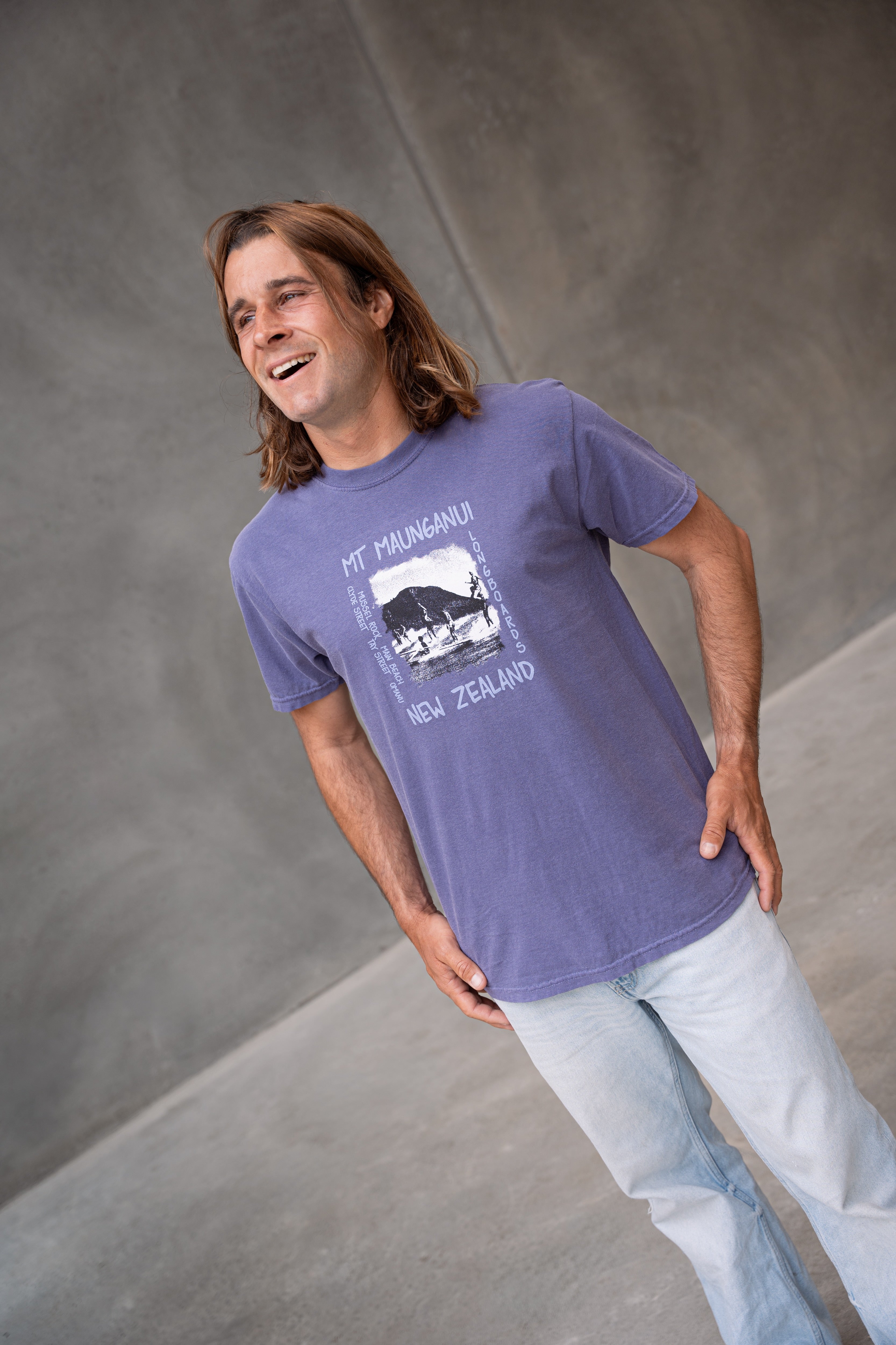 Mounties Tee - Grape - Mount Longboards