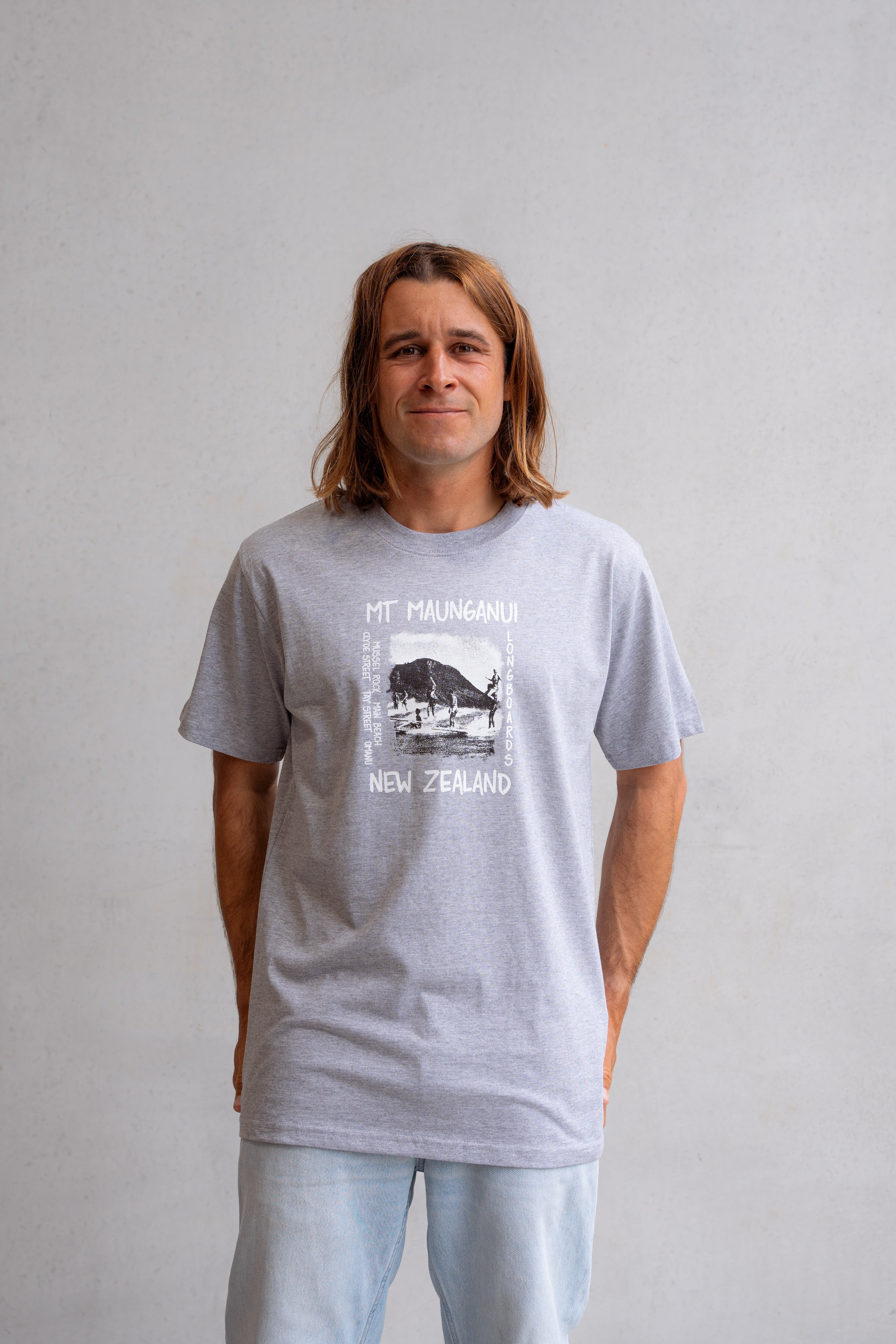 Mounties Tee - Grey - Mount Longboards