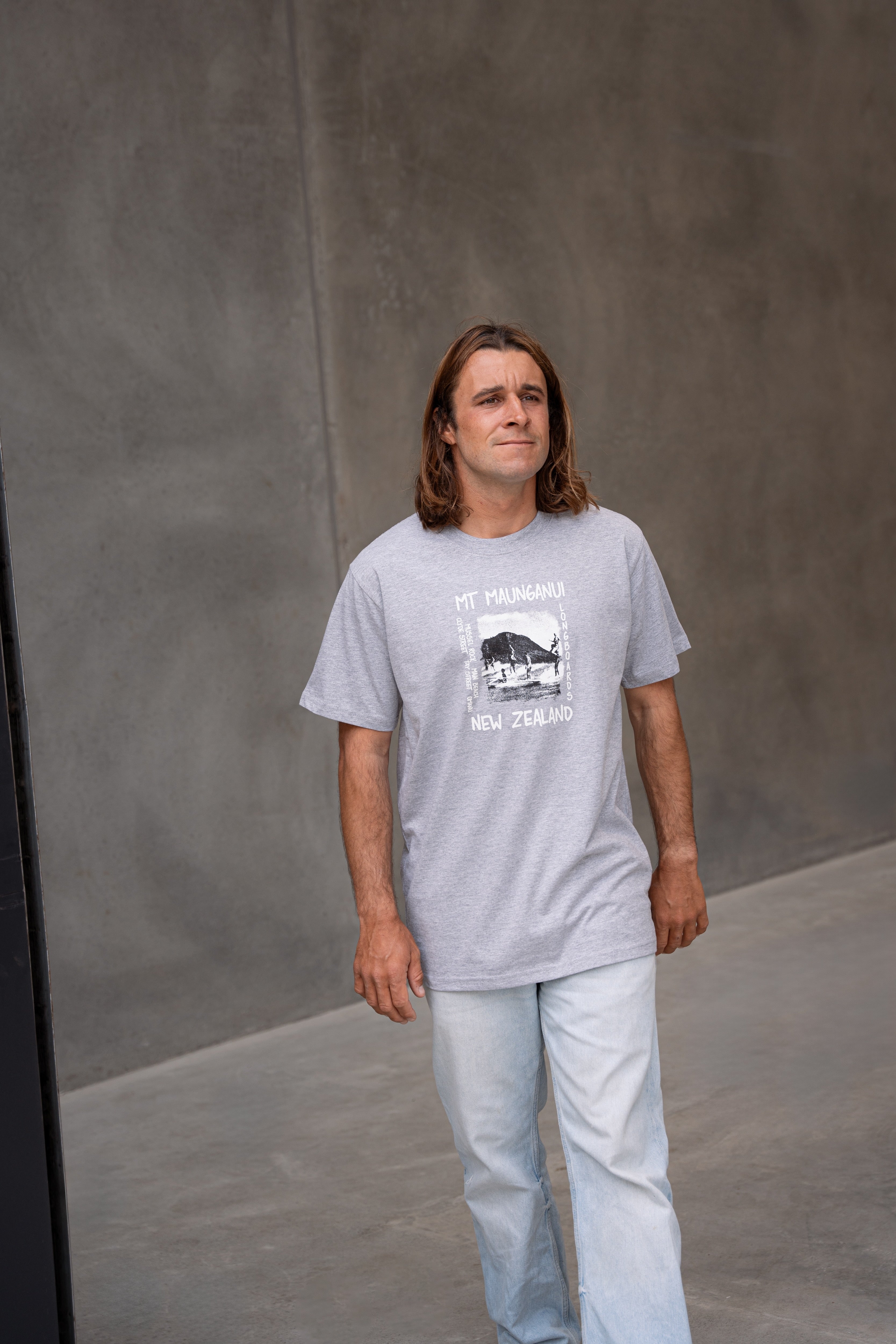 Mounties Tee - Grey - Mount Longboards