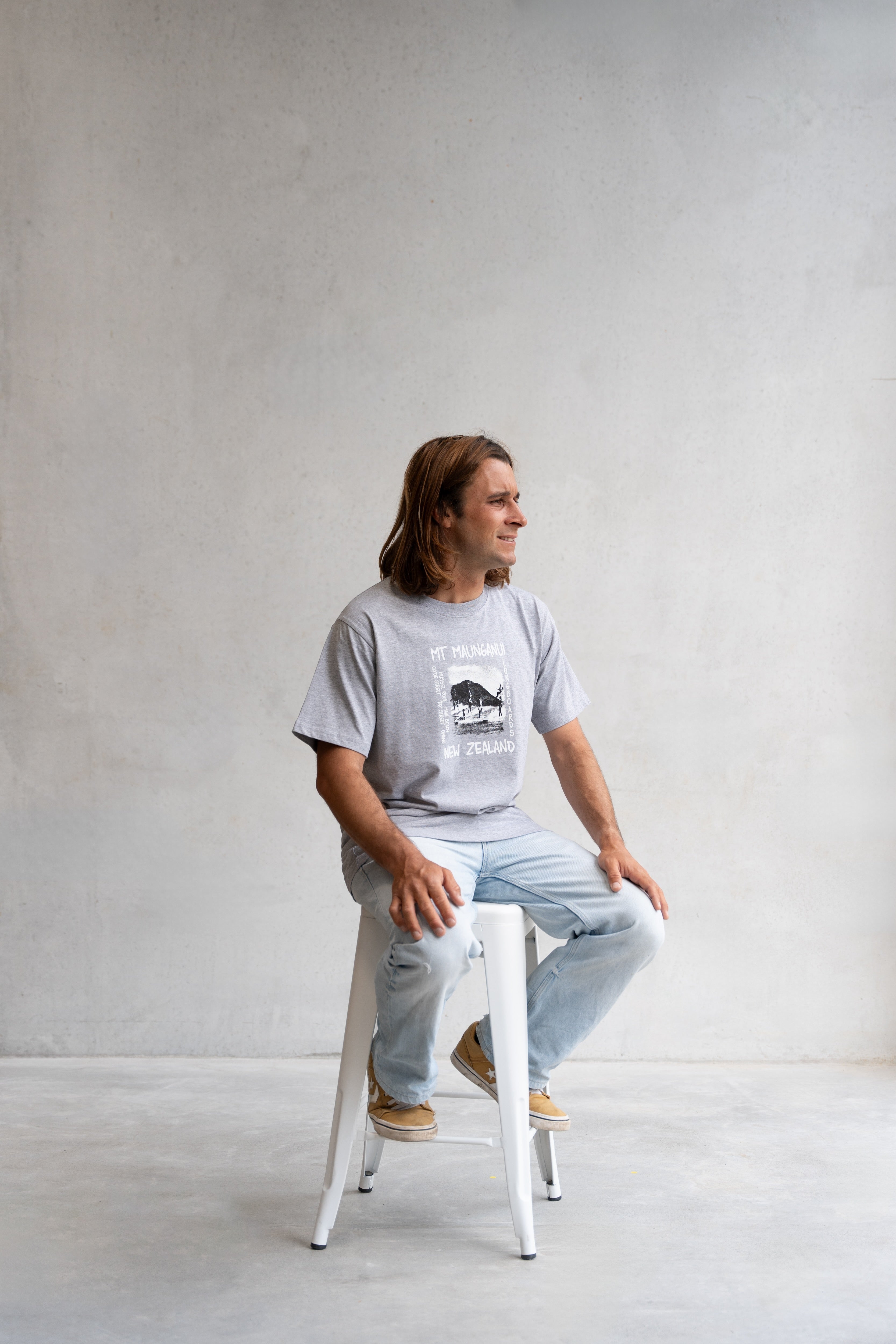 Mounties Tee - Grey - Mount Longboards