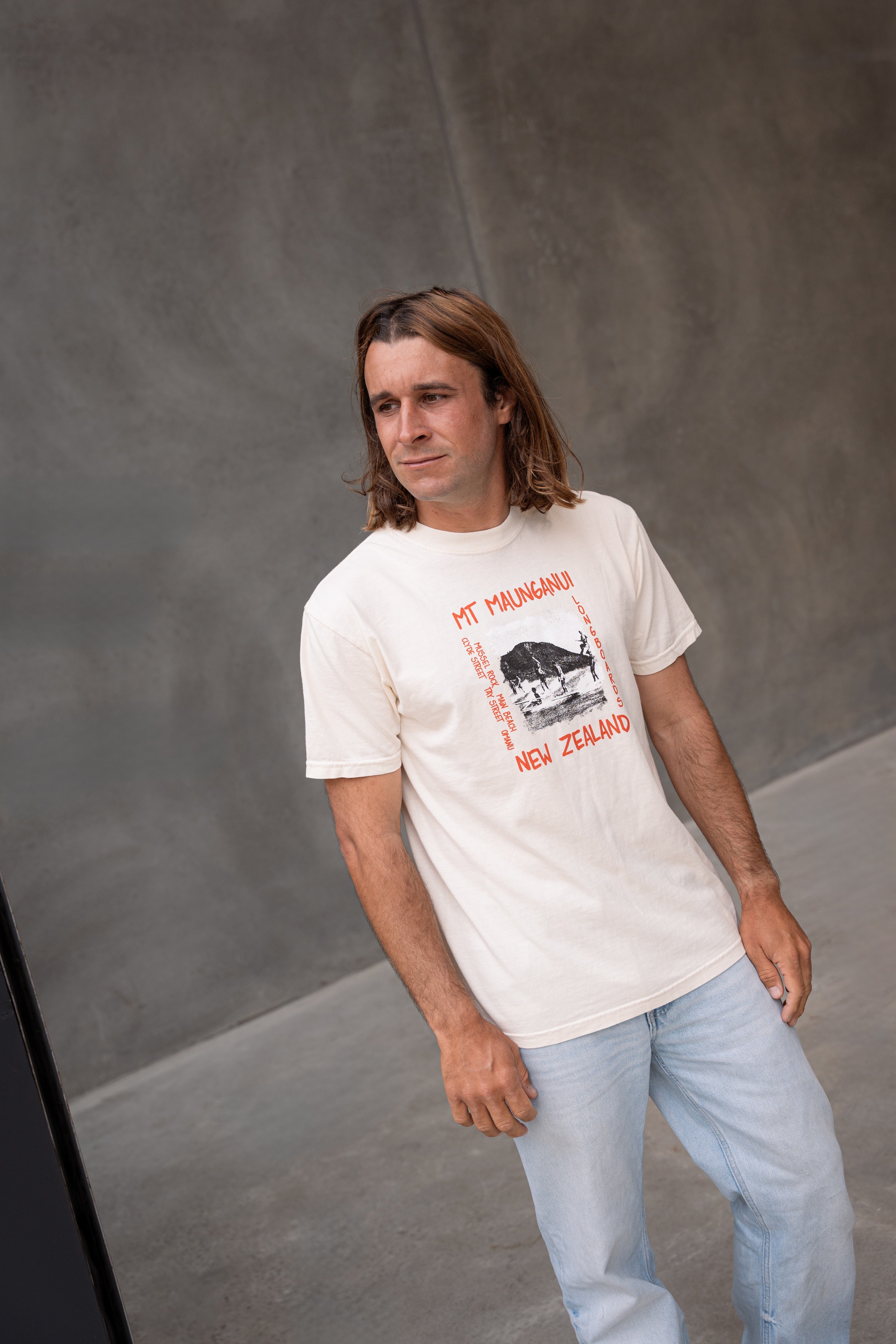 Mounties Tee - Natural - Mount Longboards