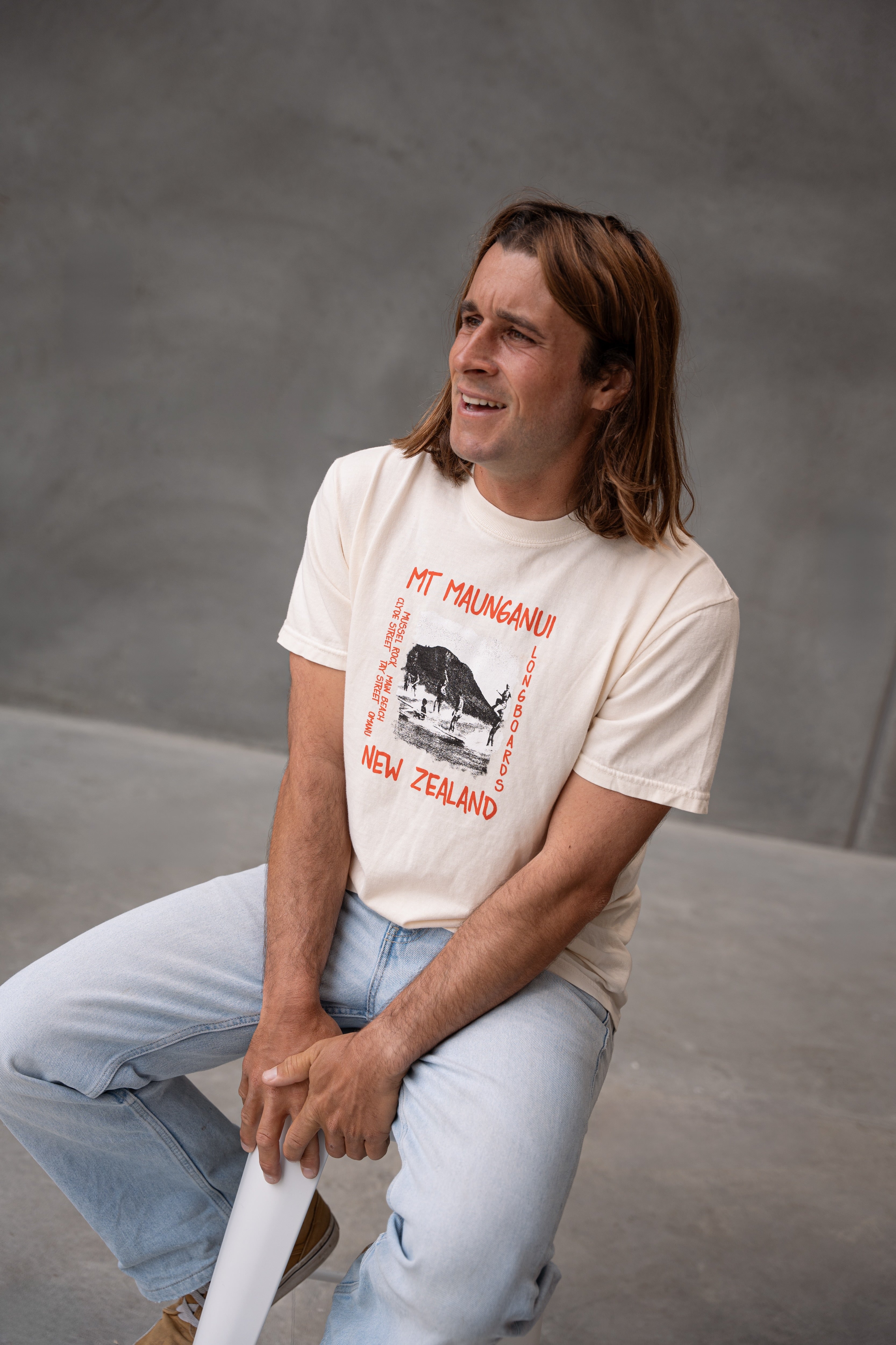 Mounties Tee - Natural - Mount Longboards