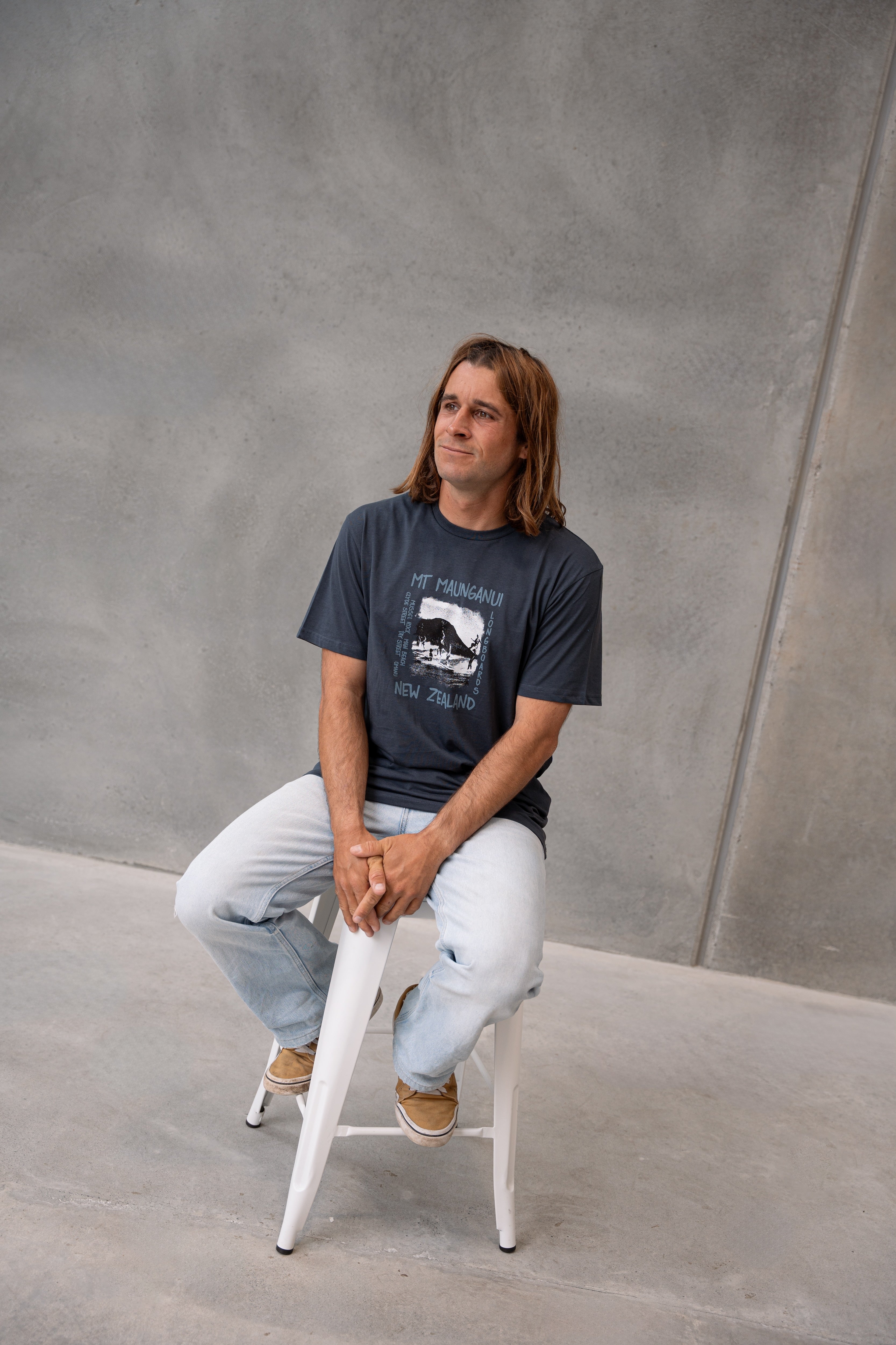 Mounties Tee - Navy - Mount Longboards