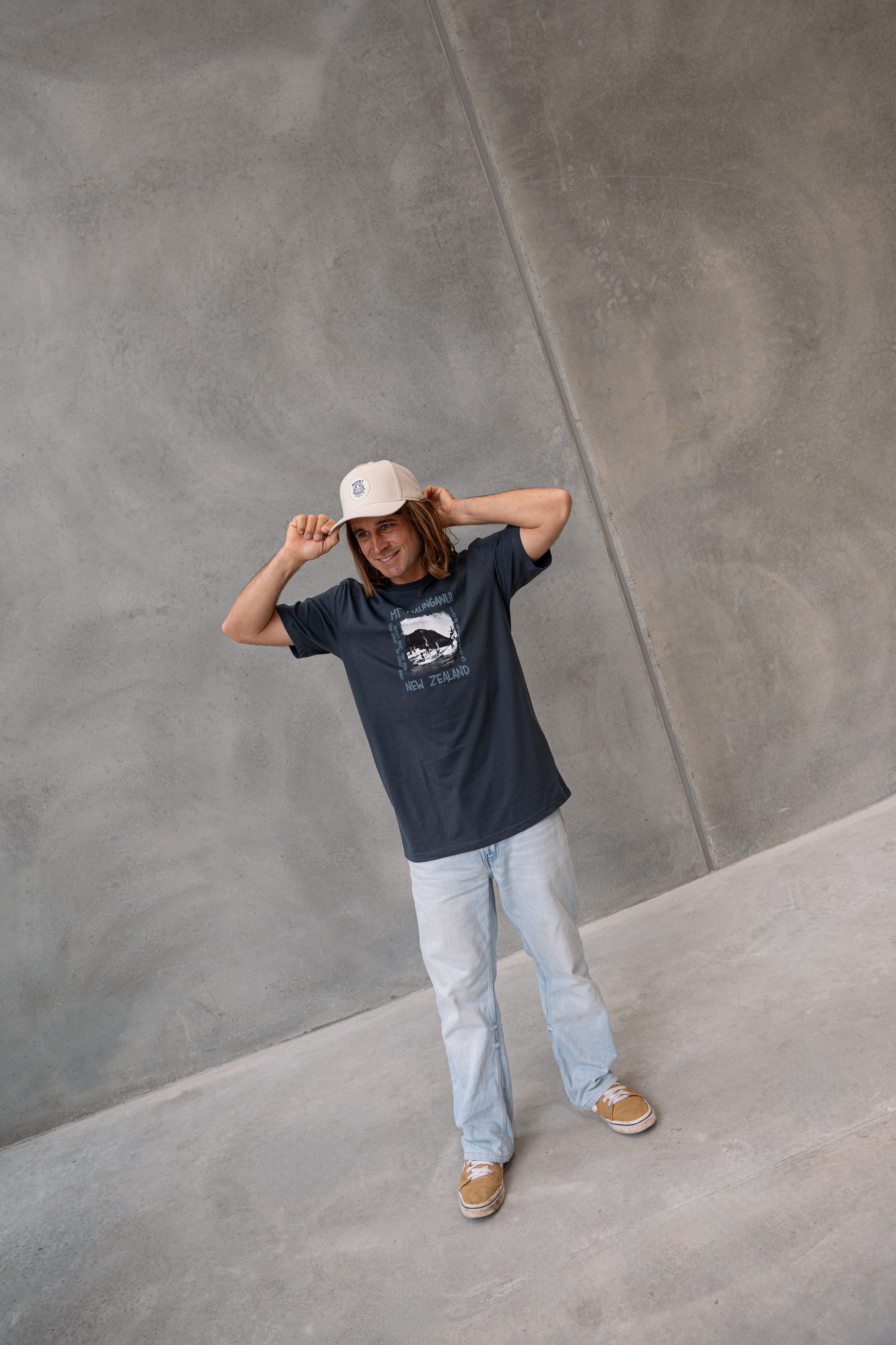 Mounties Tee - Navy - Mount Longboards