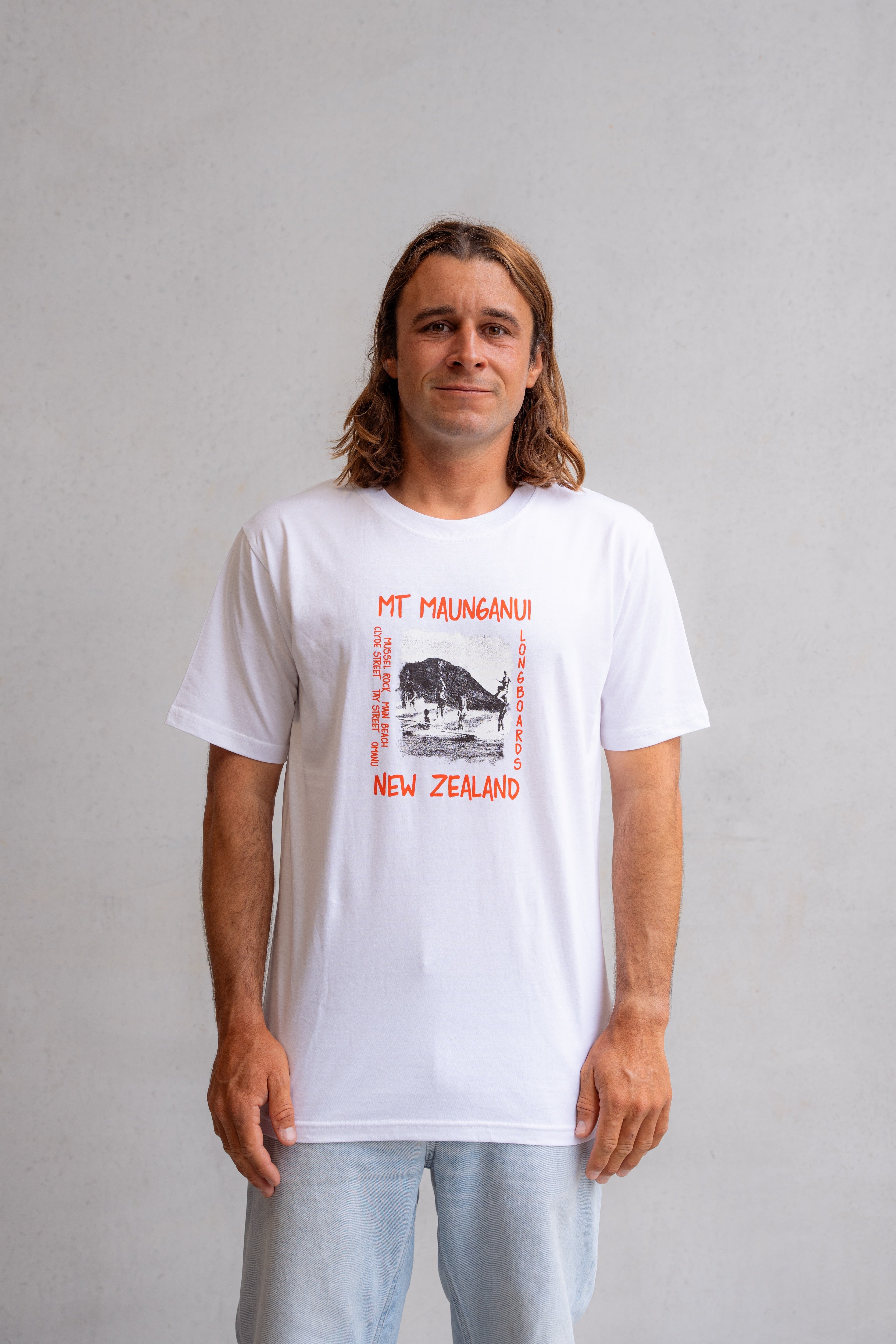 Mounties Tee - White - Mount Longboards