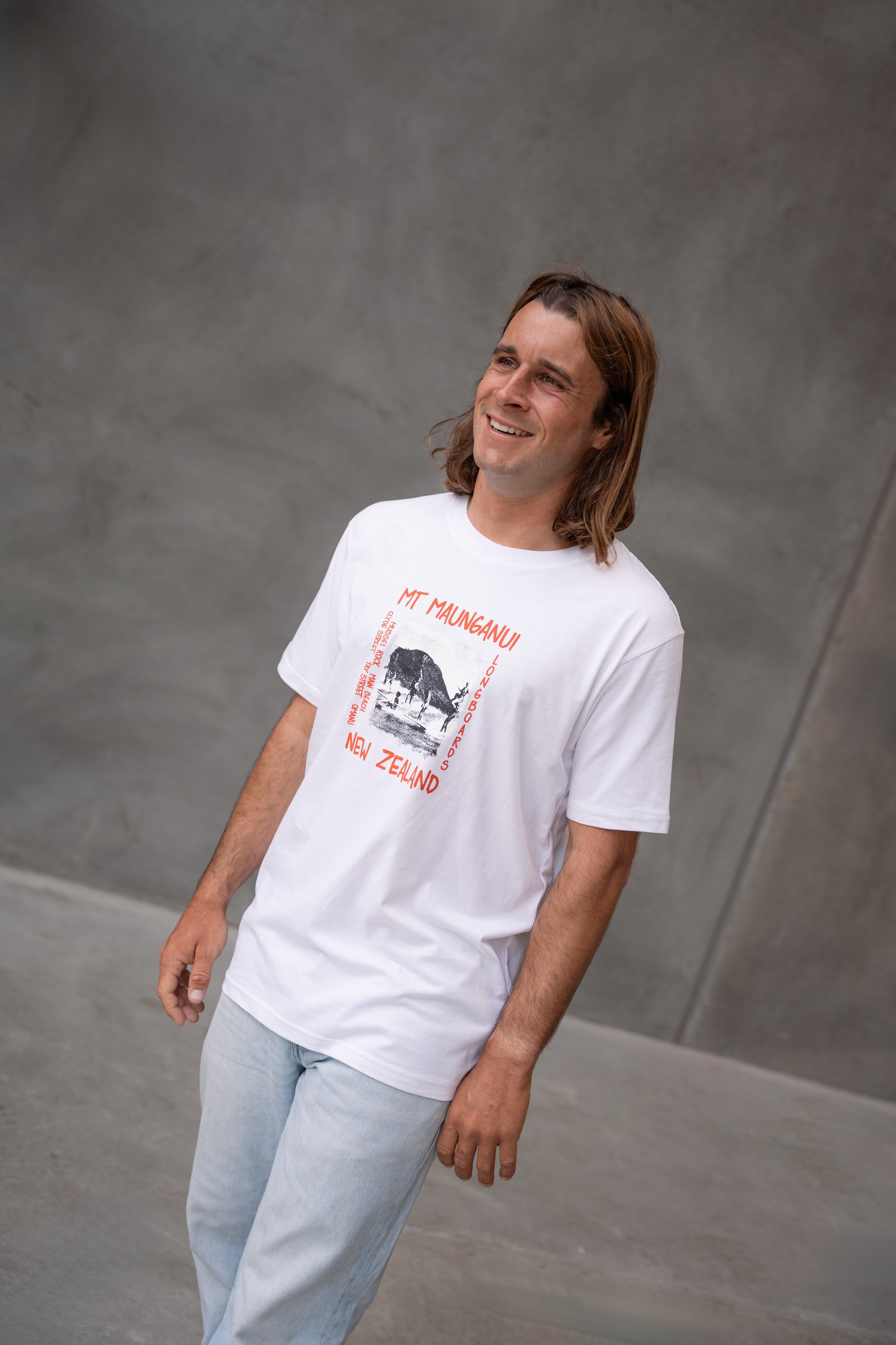 Mounties Tee - White - Mount Longboards