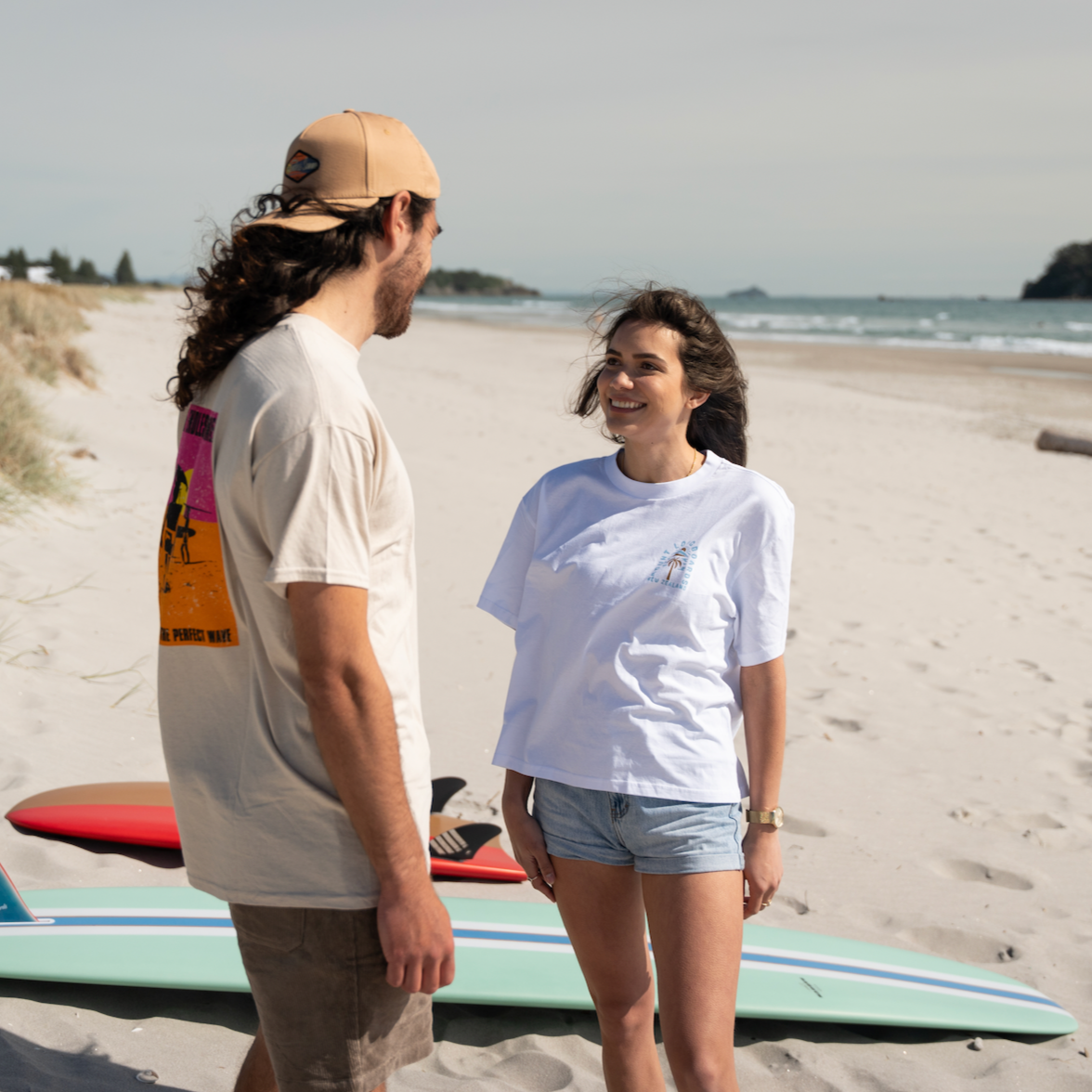 North Island Boyfriend Tee - White - Mount Longboards