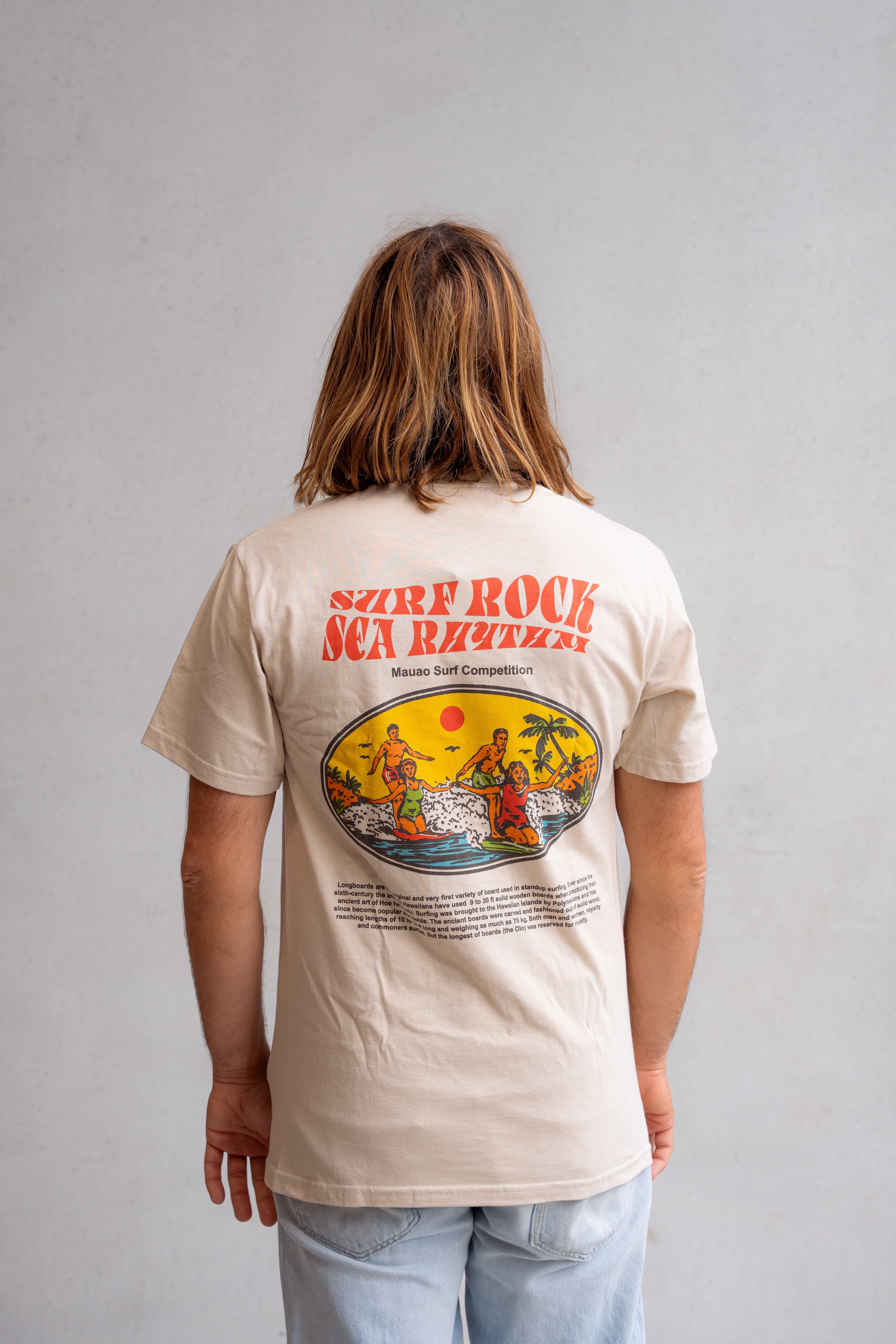 Surf Rock Vintage Tee - Sand - Mount Longboards