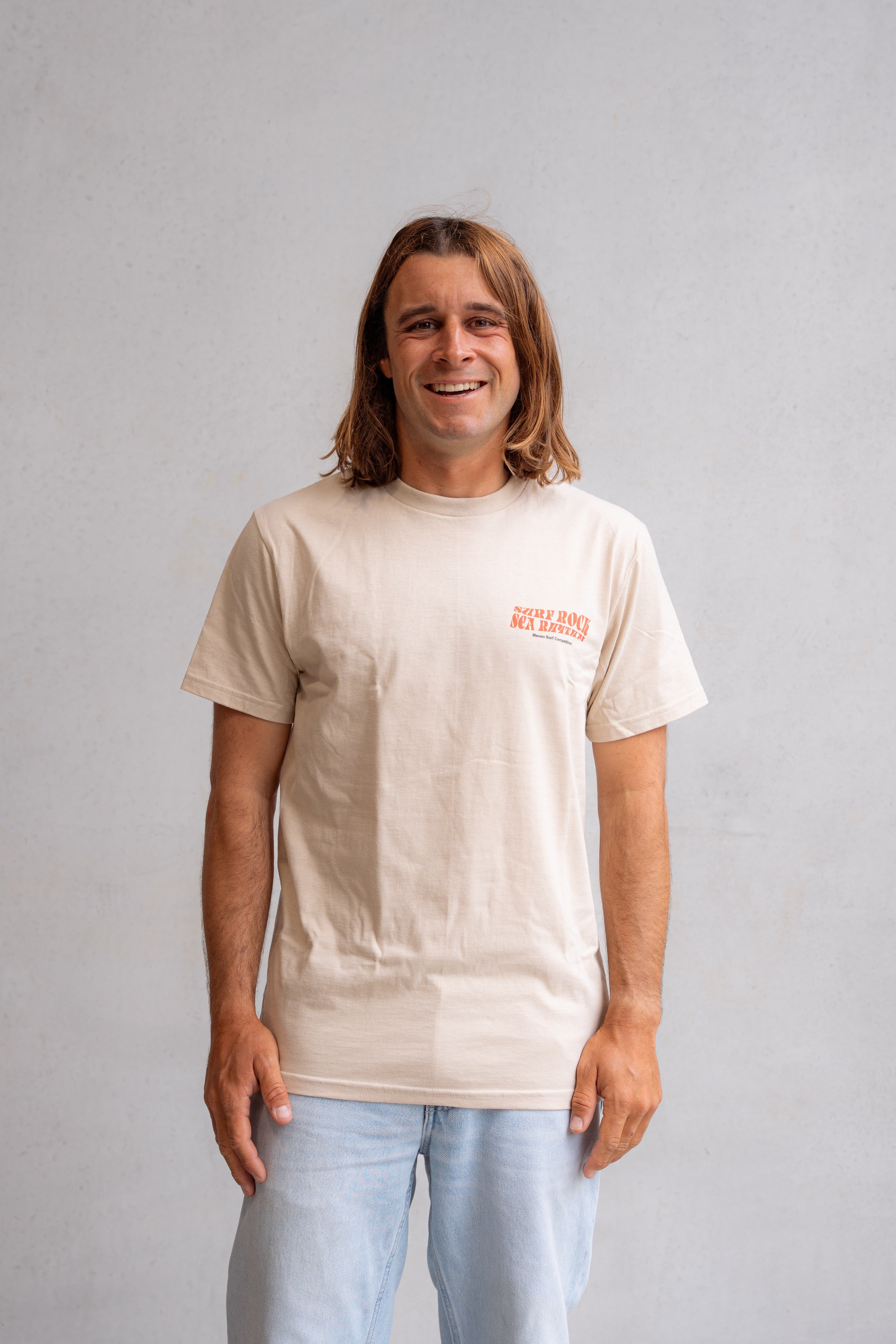 Surf Rock Vintage Tee - Sand - Mount Longboards
