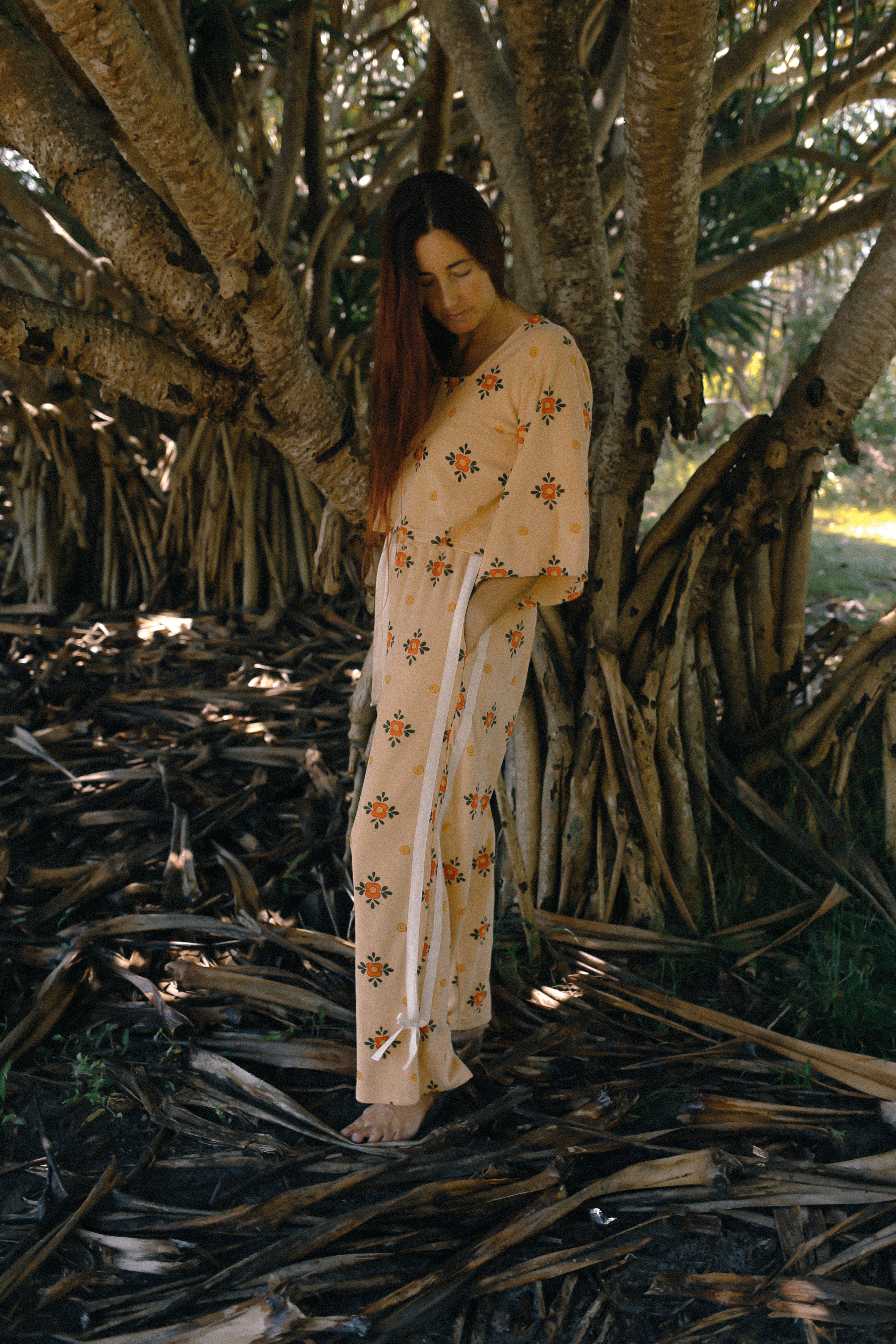 Terry Tie Surf Pants - Nasturtium - Mount Longboards