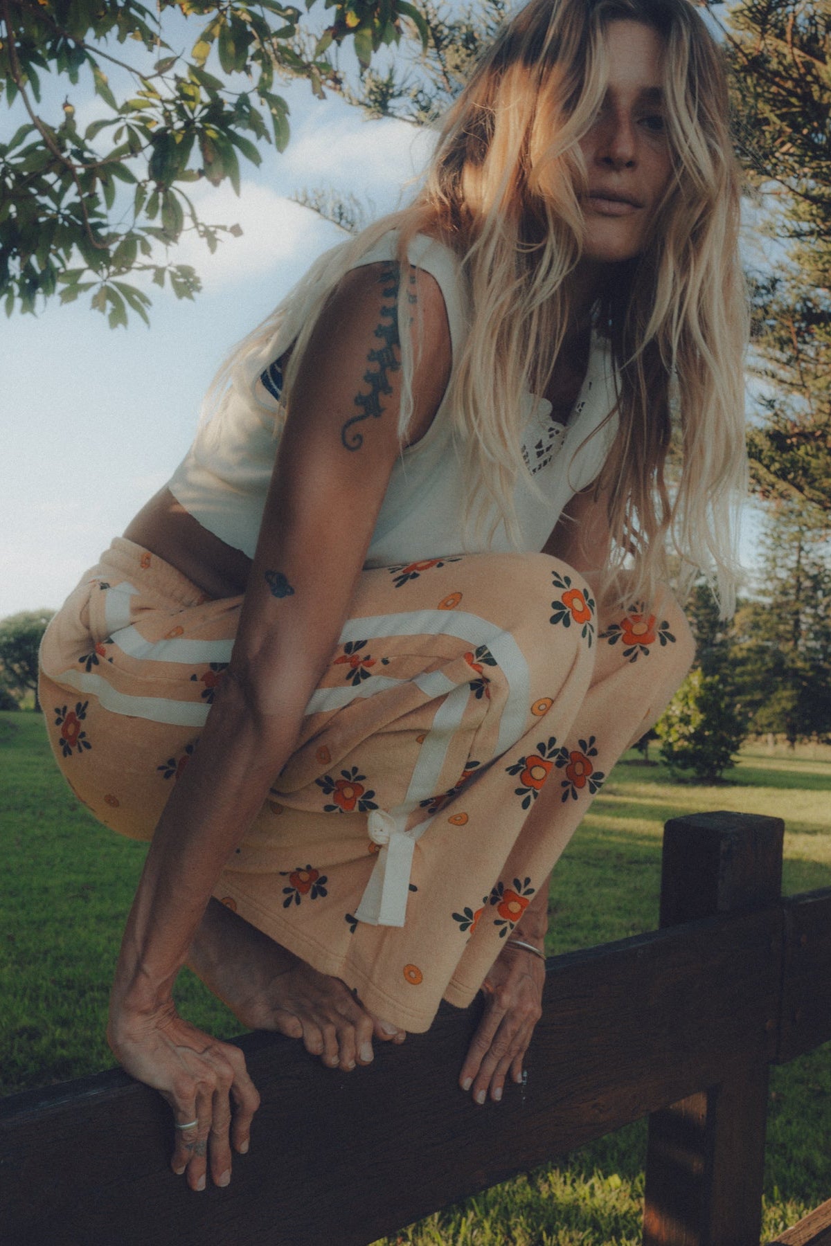 Terry Tie Surf Pants - Nasturtium - Mount Longboards