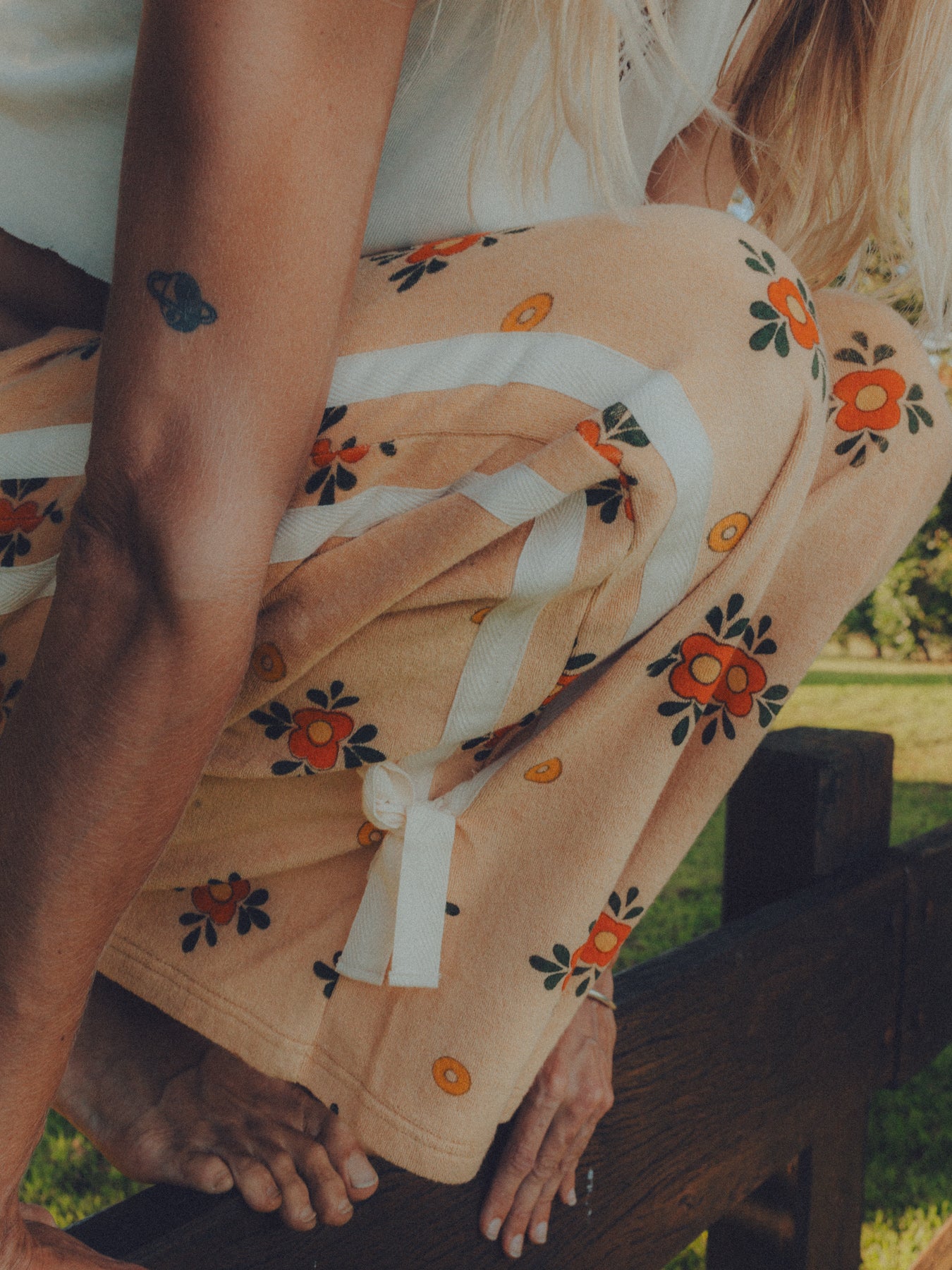 Terry Tie Surf Pants - Nasturtium - Mount Longboards