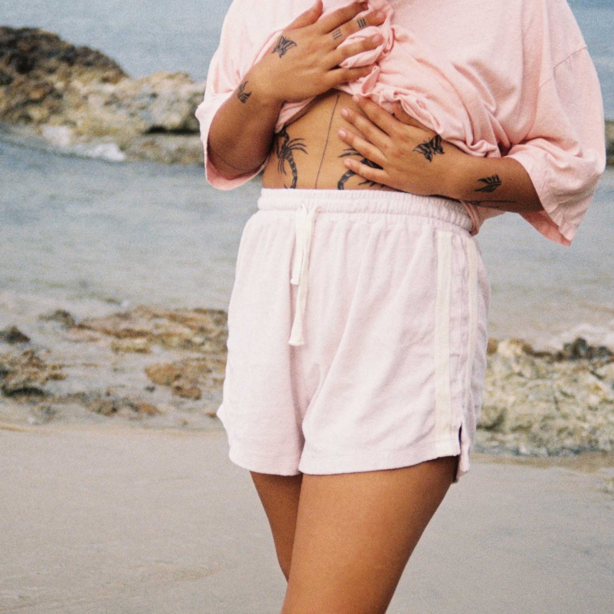 Terry Towelling Short - Bubblegum - Mount Longboards