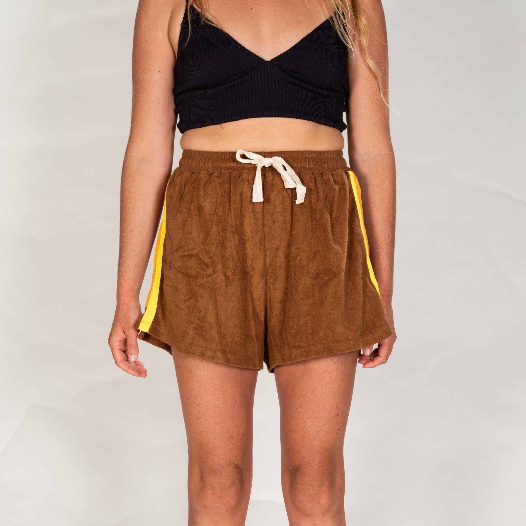 Terry Towelling Short - Chocolate - Mount Longboards