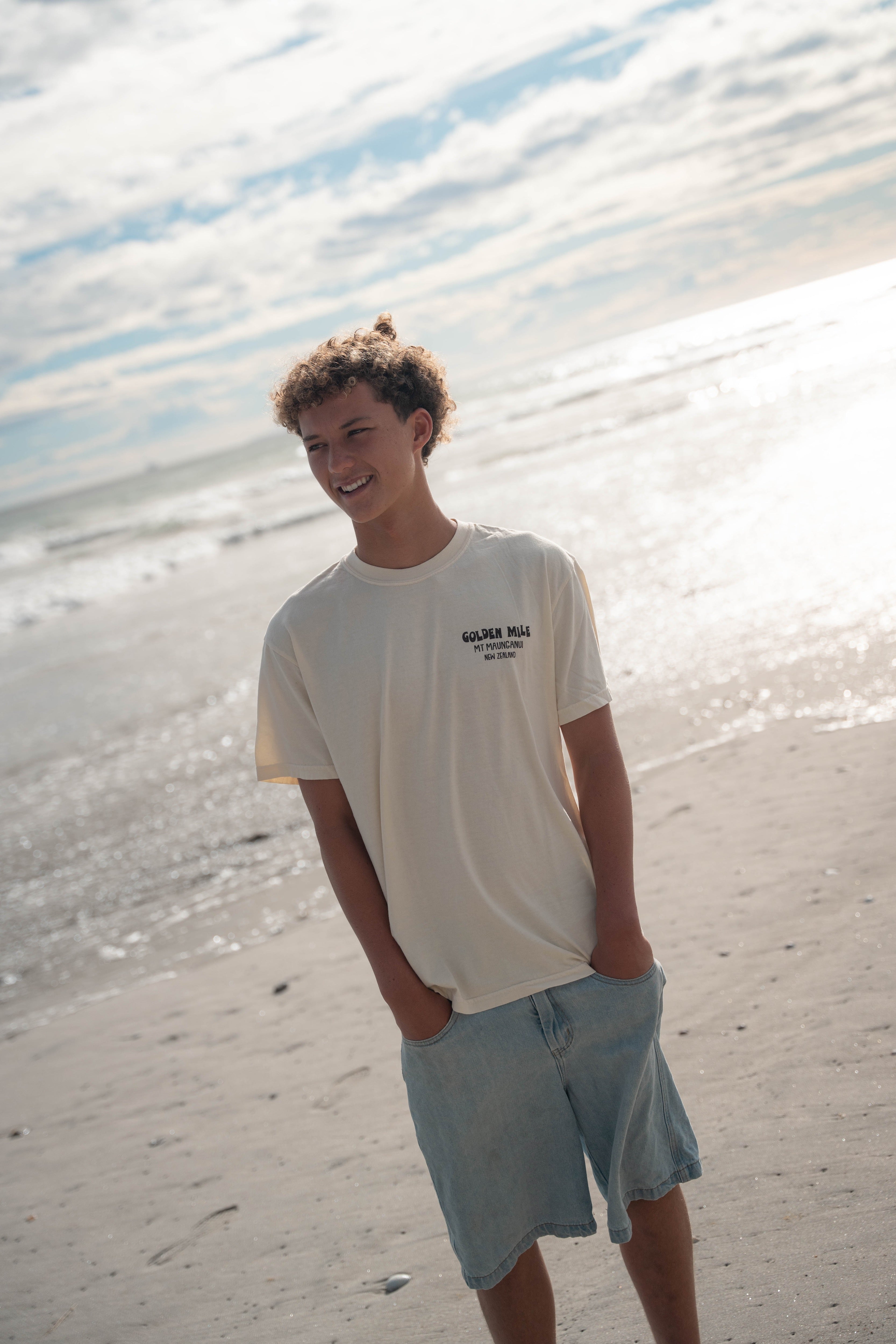 The Golden Mile - Mt Maunganui Tee - Mount Longboards