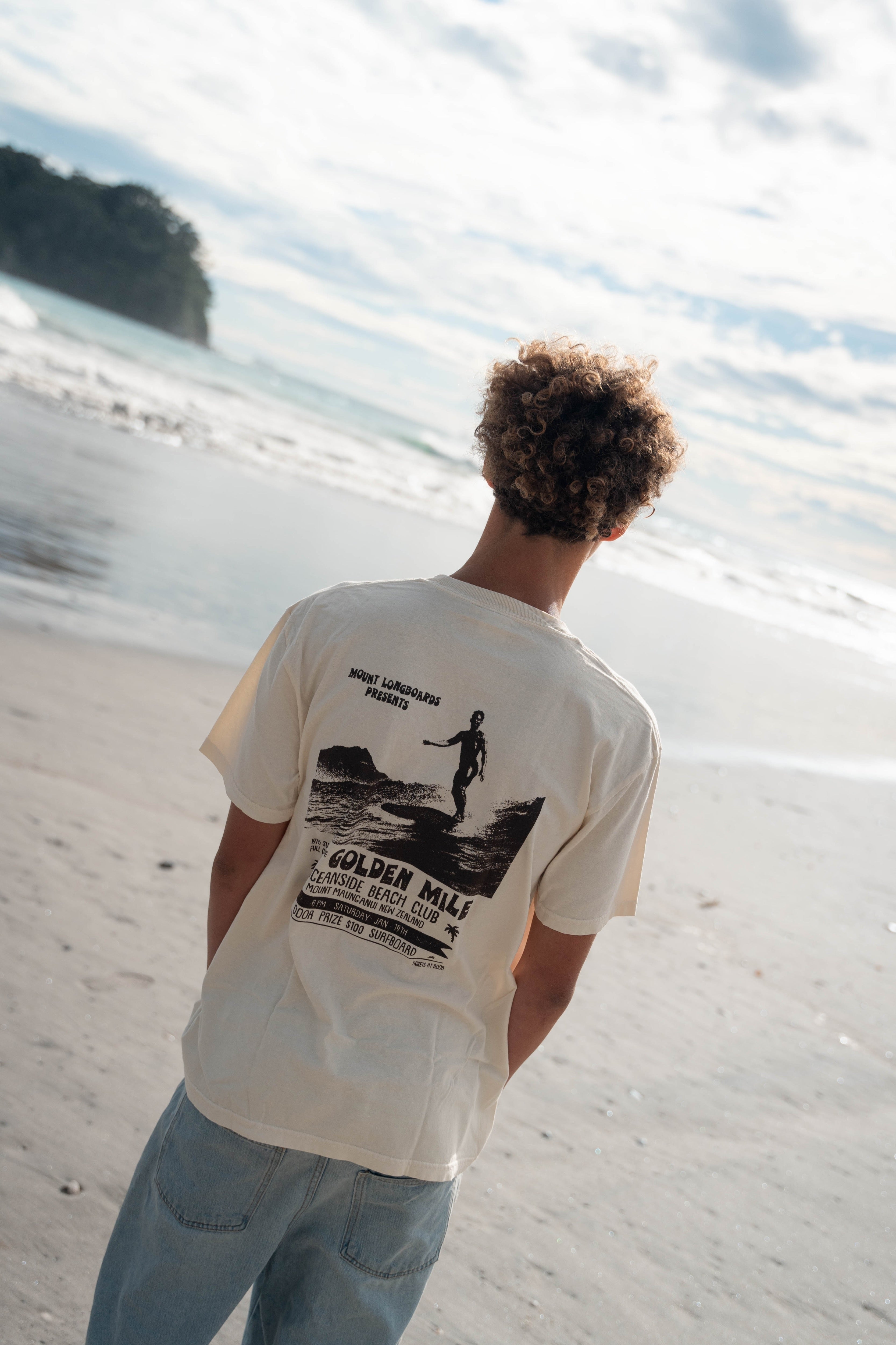 The Golden Mile - Mt Maunganui Tee - Mount Longboards