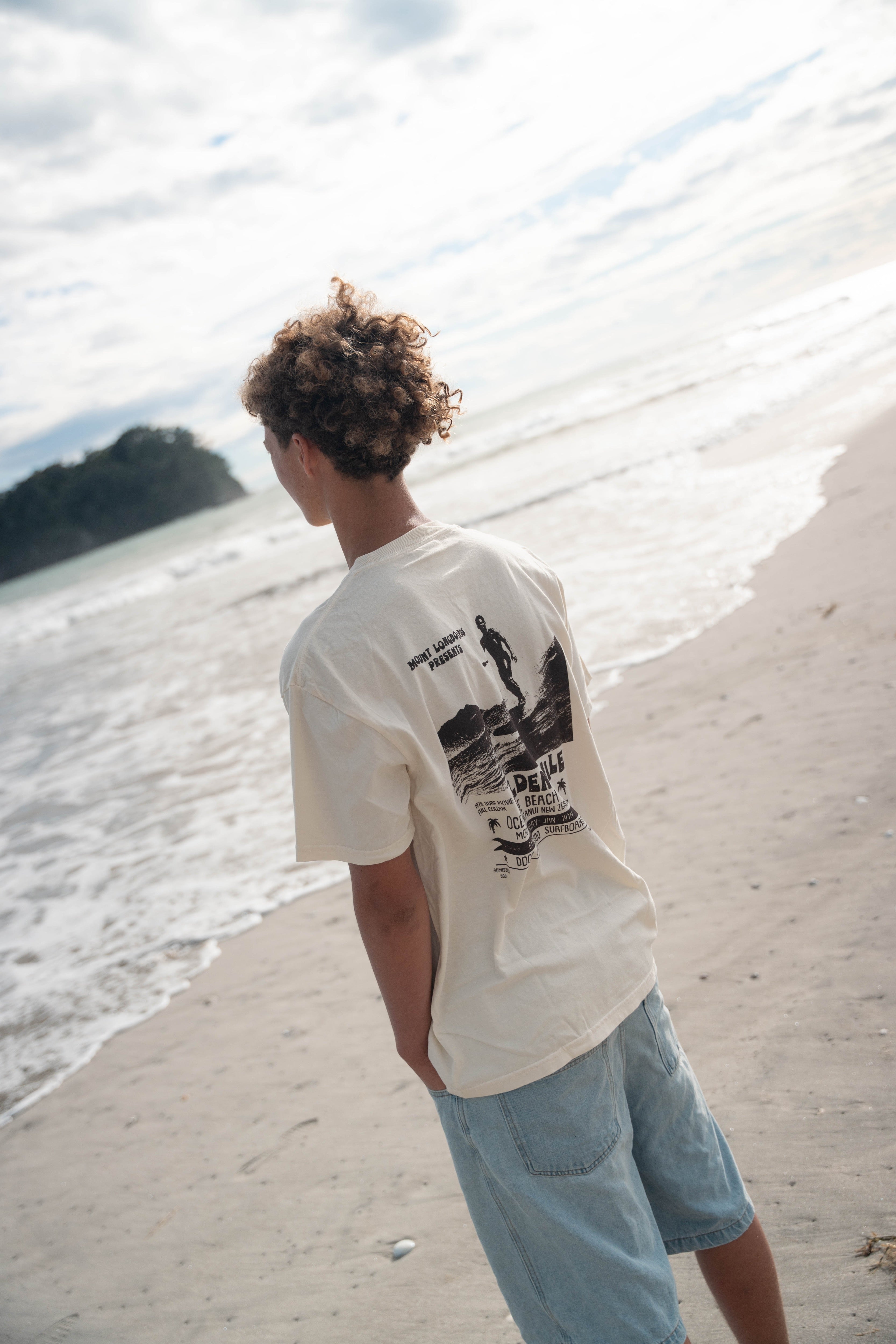 The Golden Mile - Mt Maunganui Tee - Mount Longboards