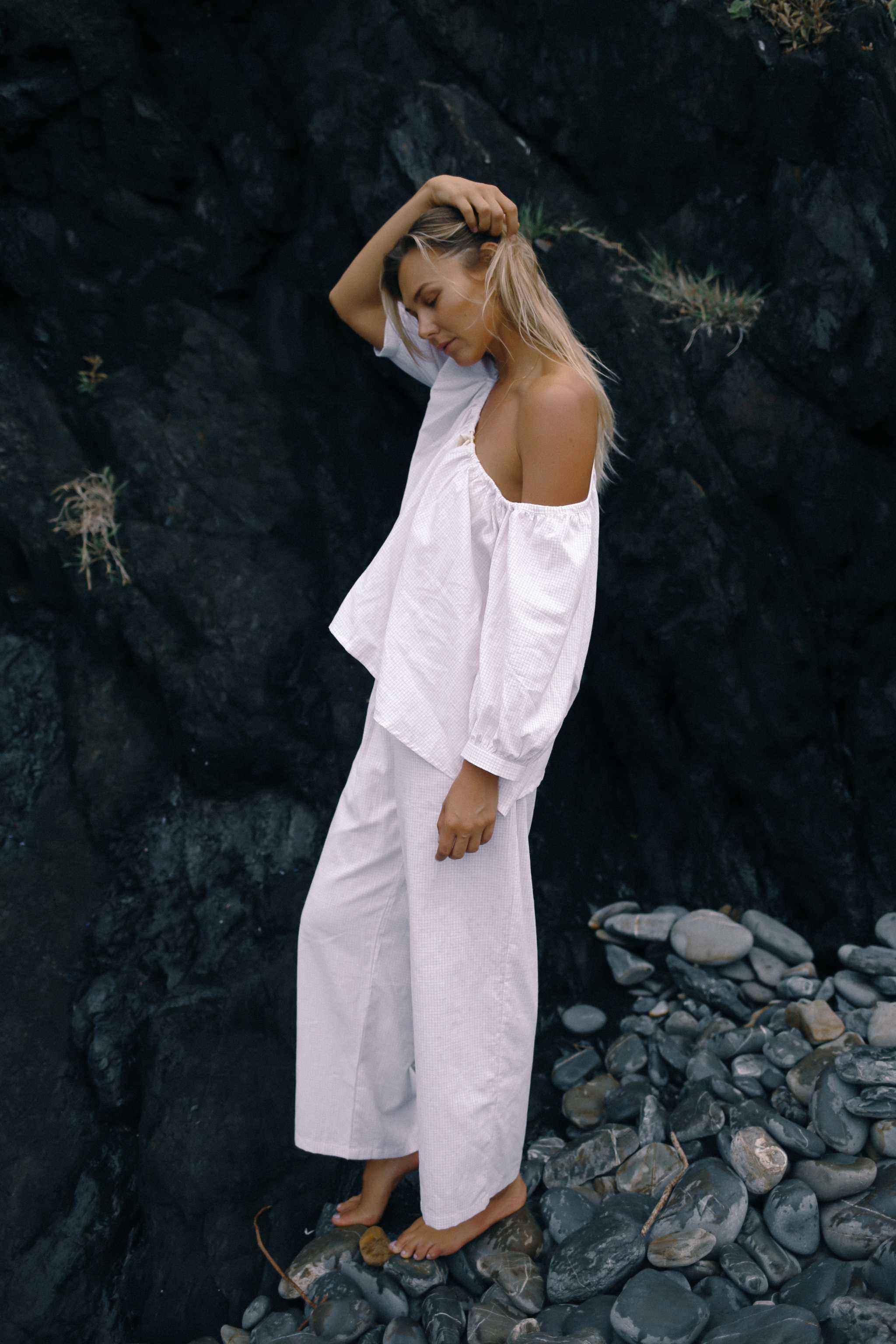 Vanilla Plaid Chloe Blouse - Mount Longboards