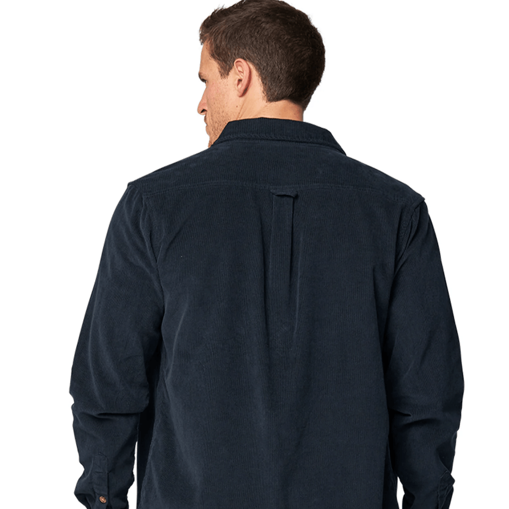 Corduroy Long Sleeve Shirt - Navy - Mount Longboards