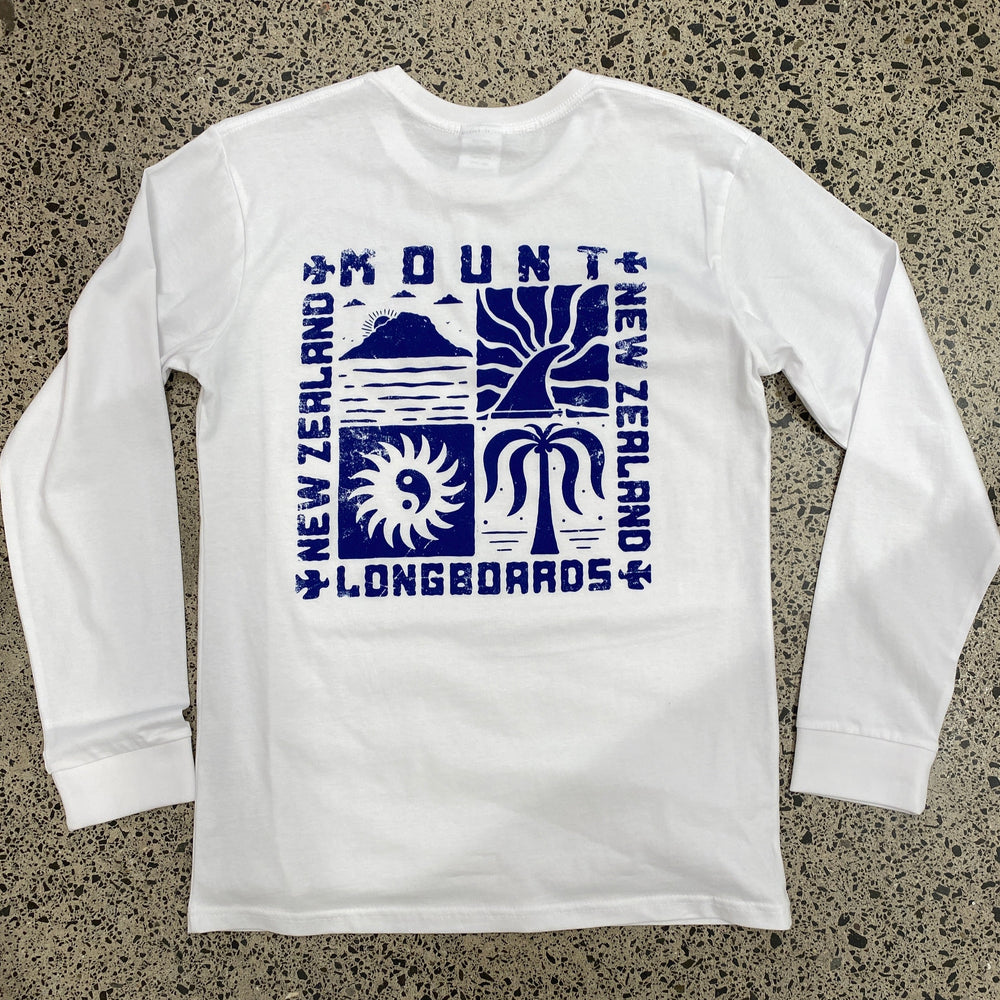 Mount Surf Poster - White - Mount Longboards