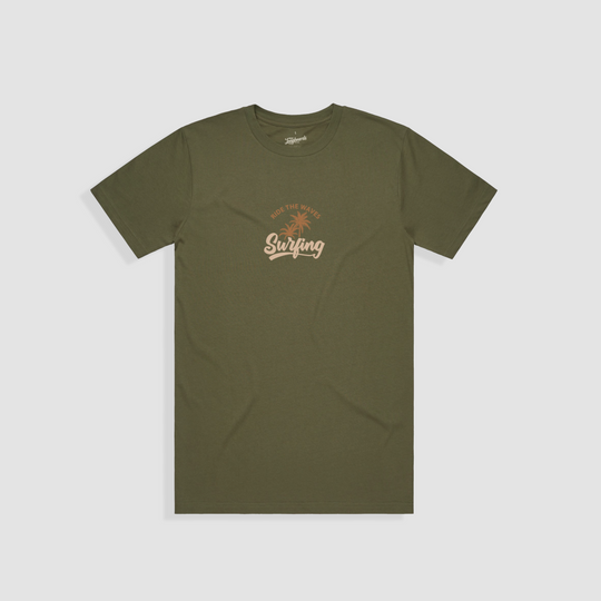 Heritage Logo Tee - Khaki - Mount Longboards