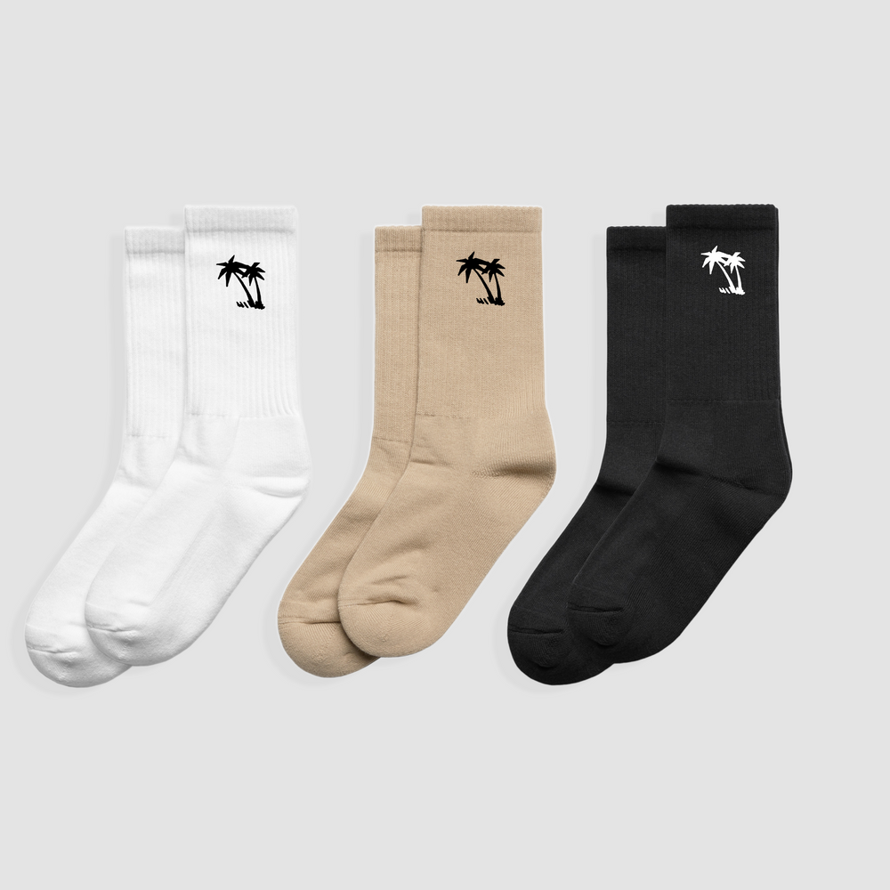 Basic Palm Sock - White