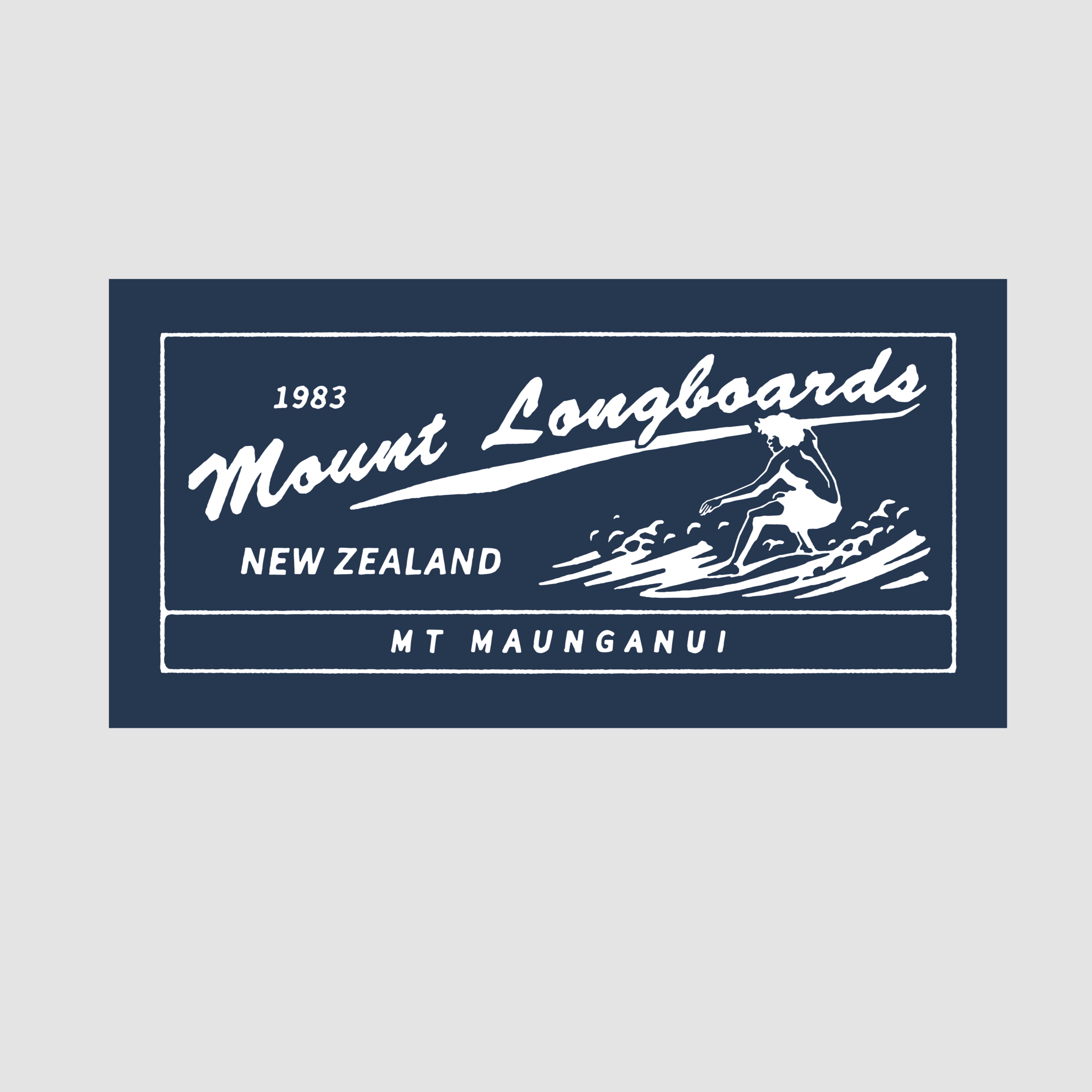 Retro Beach Towel - Navy - Mount Longboards