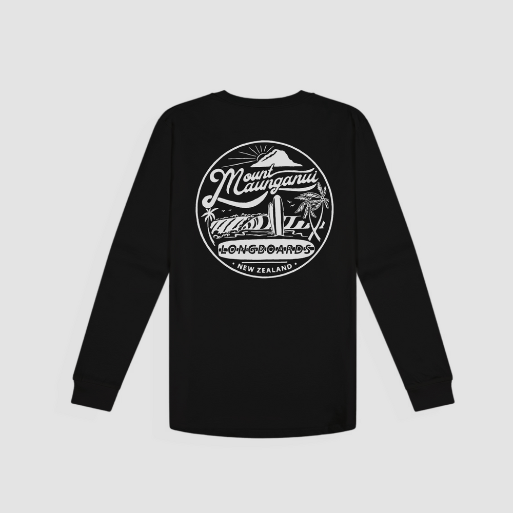 Mount Retro L/S - Black - Mount Longboards